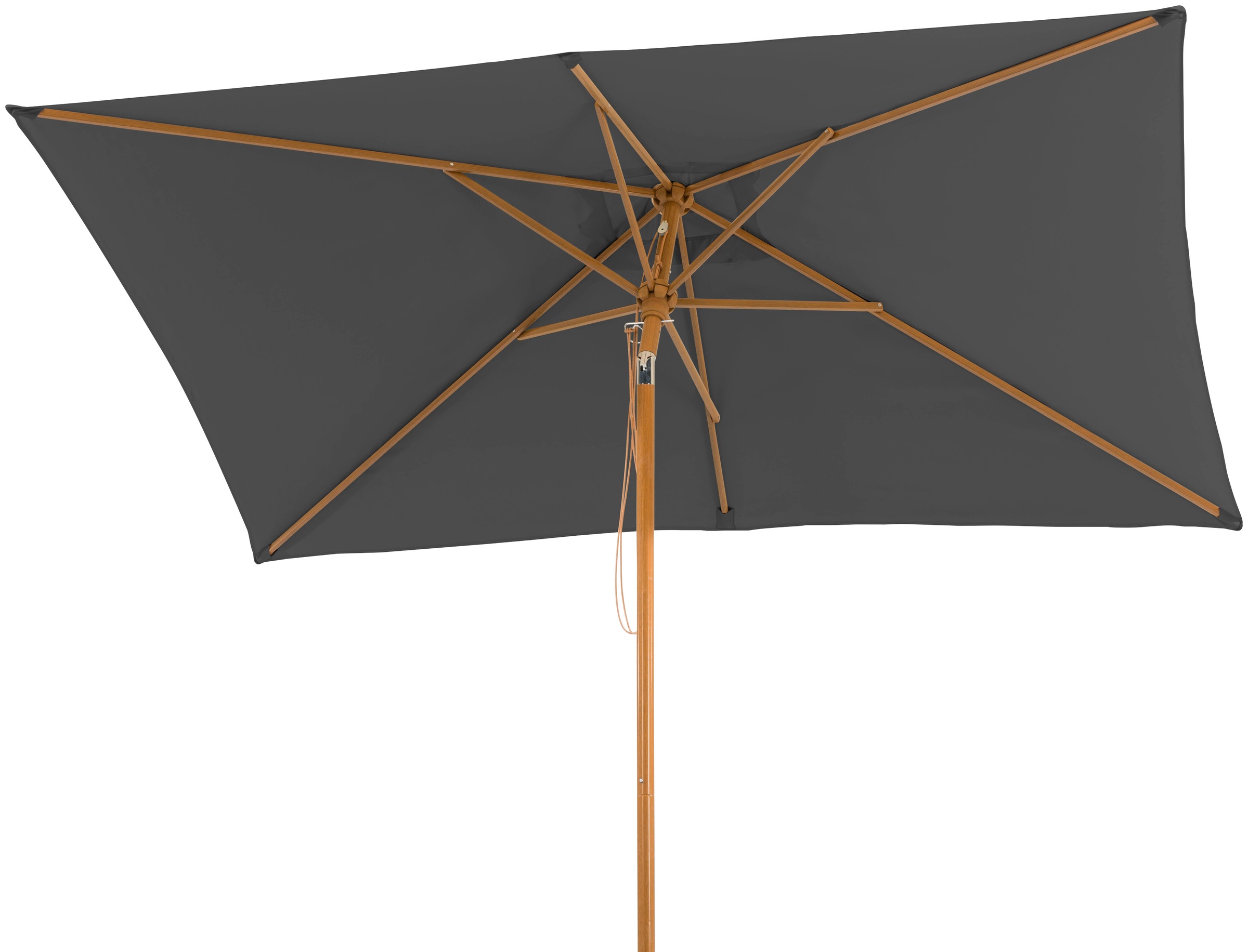 Sonnenschirm SCHNEIDER SCHIRME "Malaga, TOPSELLER", grau (anthrazit), Obermaterial: 100% Polyester, Standschirme, abknickbar, ohne Schirmständer 2