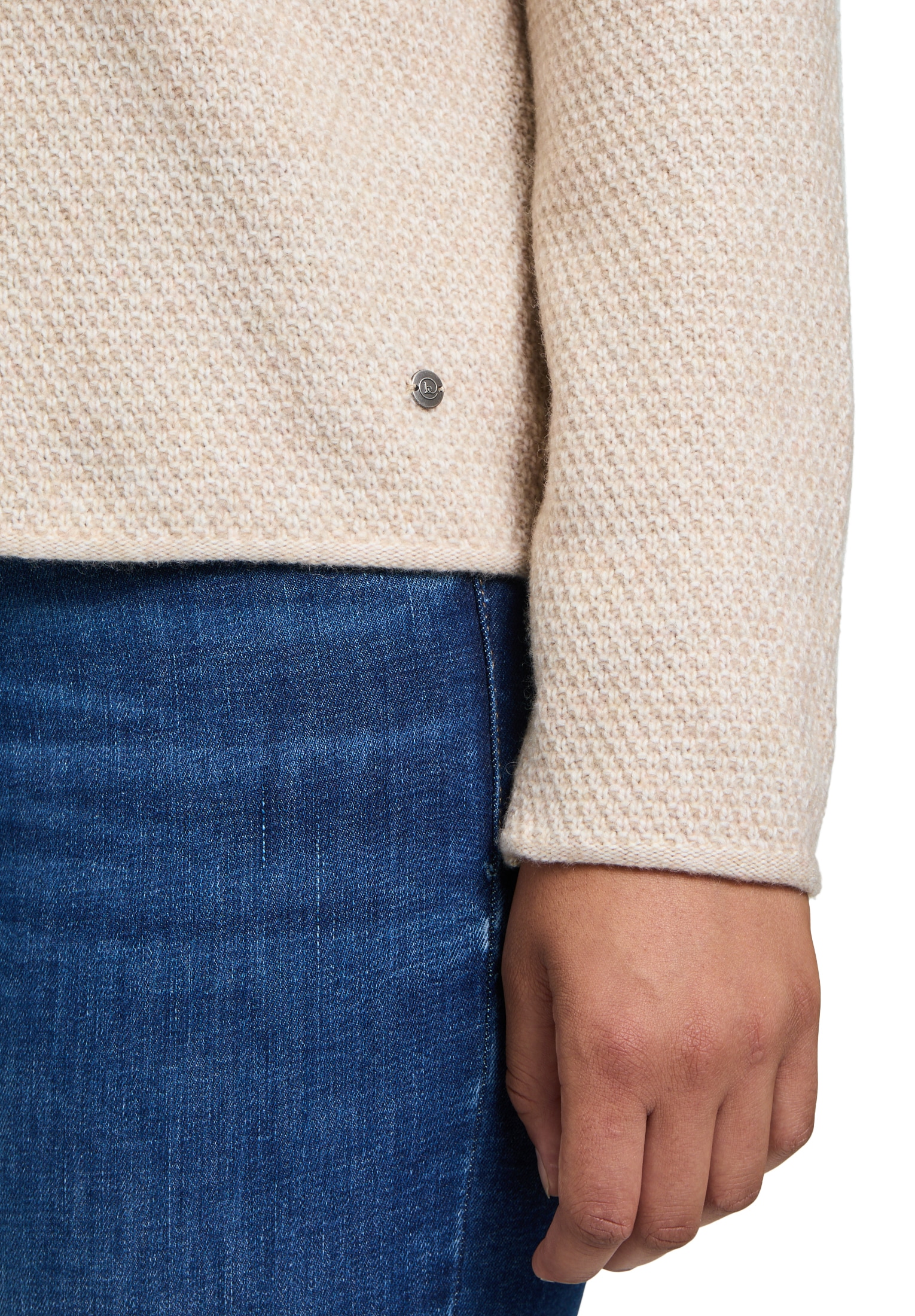 Betty&Co Strickpullover »Betty & Co Damen Strickpullover mit Rundhalsausschnitt«, (1 tlg.), Struktur