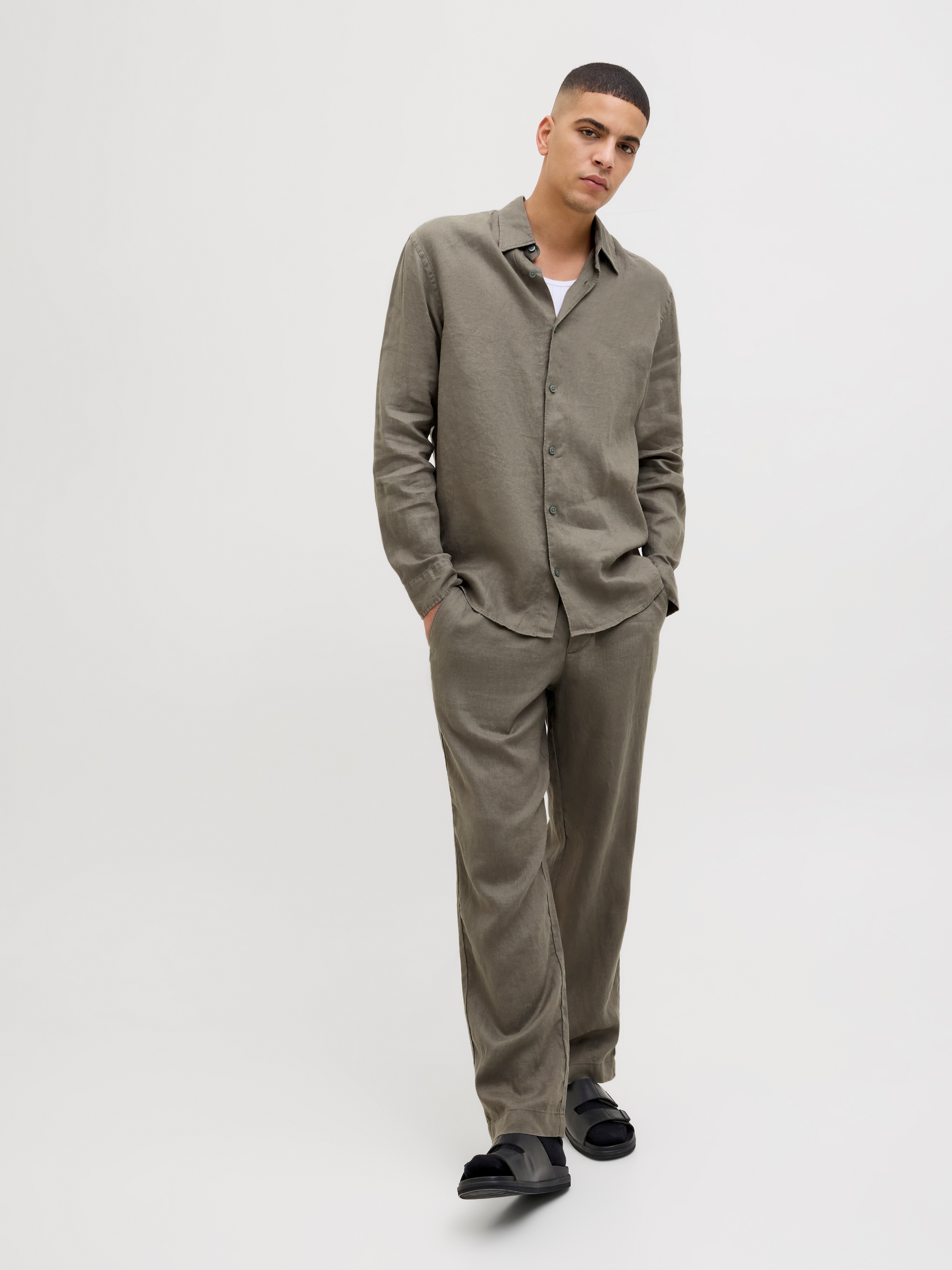 Jack & Jones Chinohose »JPSTKARL LAWRENCE LINEN CHINO SN«