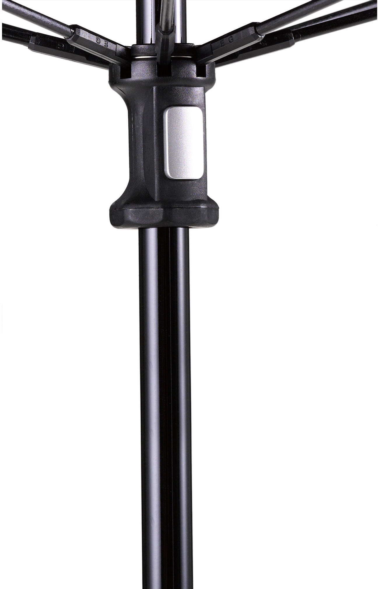 EuroSCHIRM® Stockregenschirm »Swing, silber«, geringes Gewicht, mit Schultertragegurt an der Hülle und UV-Schutz 50+