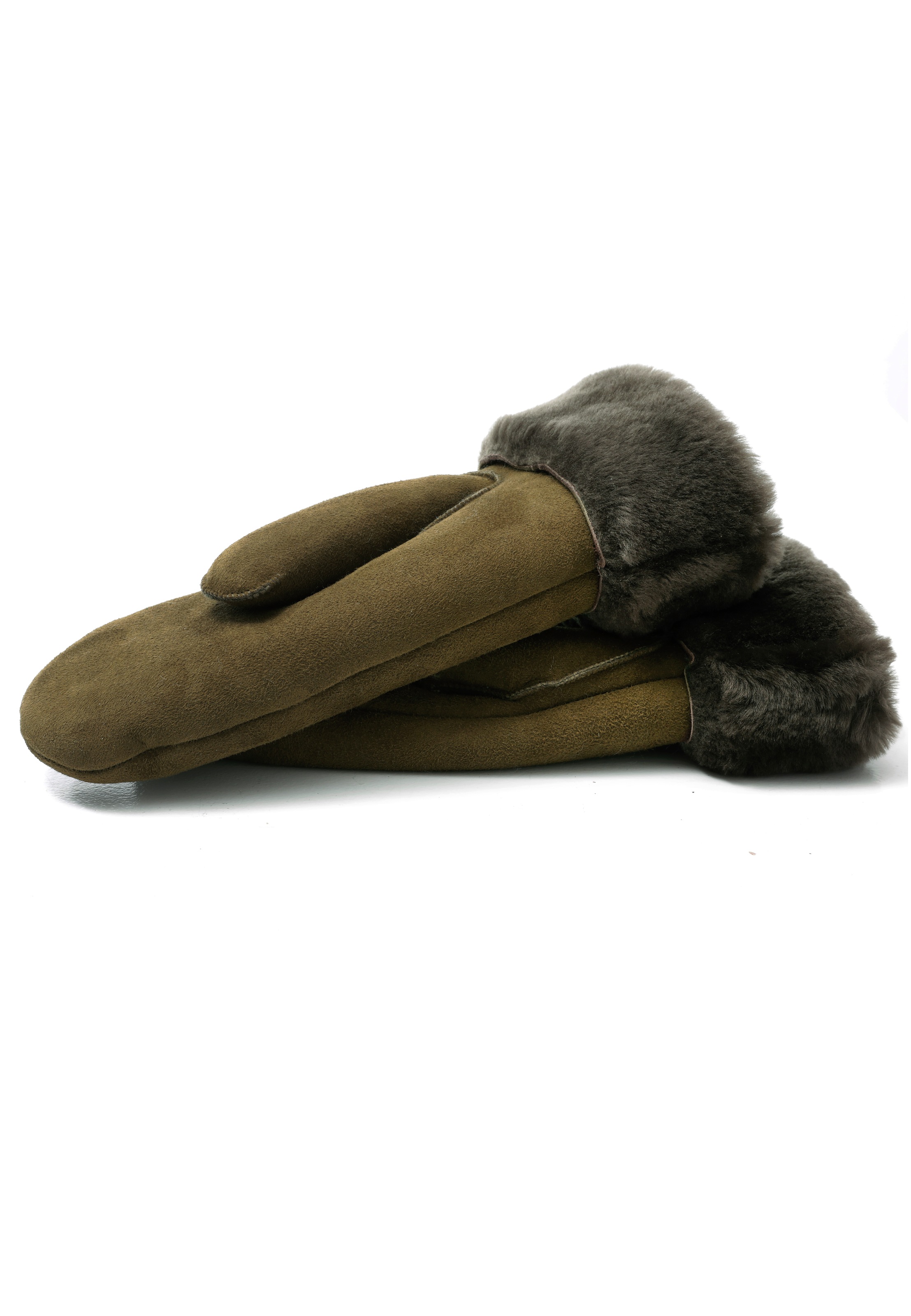 PEARLWOOD Lederhandschuhe »FIONA«, (1 Paar), Velourleder, Fausthandschuh, warm gefüttert