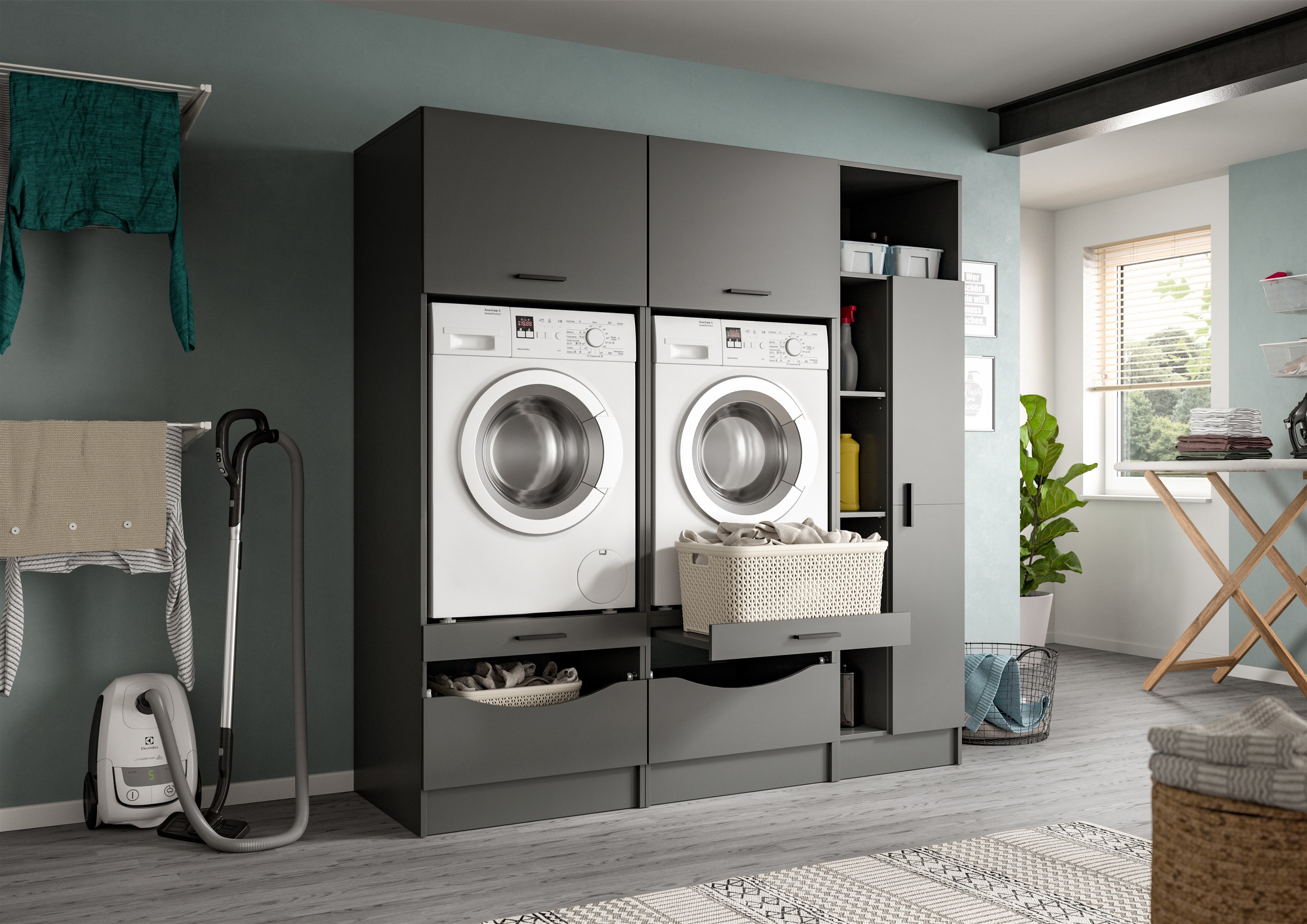 welltime Badmöbel-Set "FALAS, TOPSELLER, 3-teilig, Hauswirtschaftsraum Set, günstig online kaufen