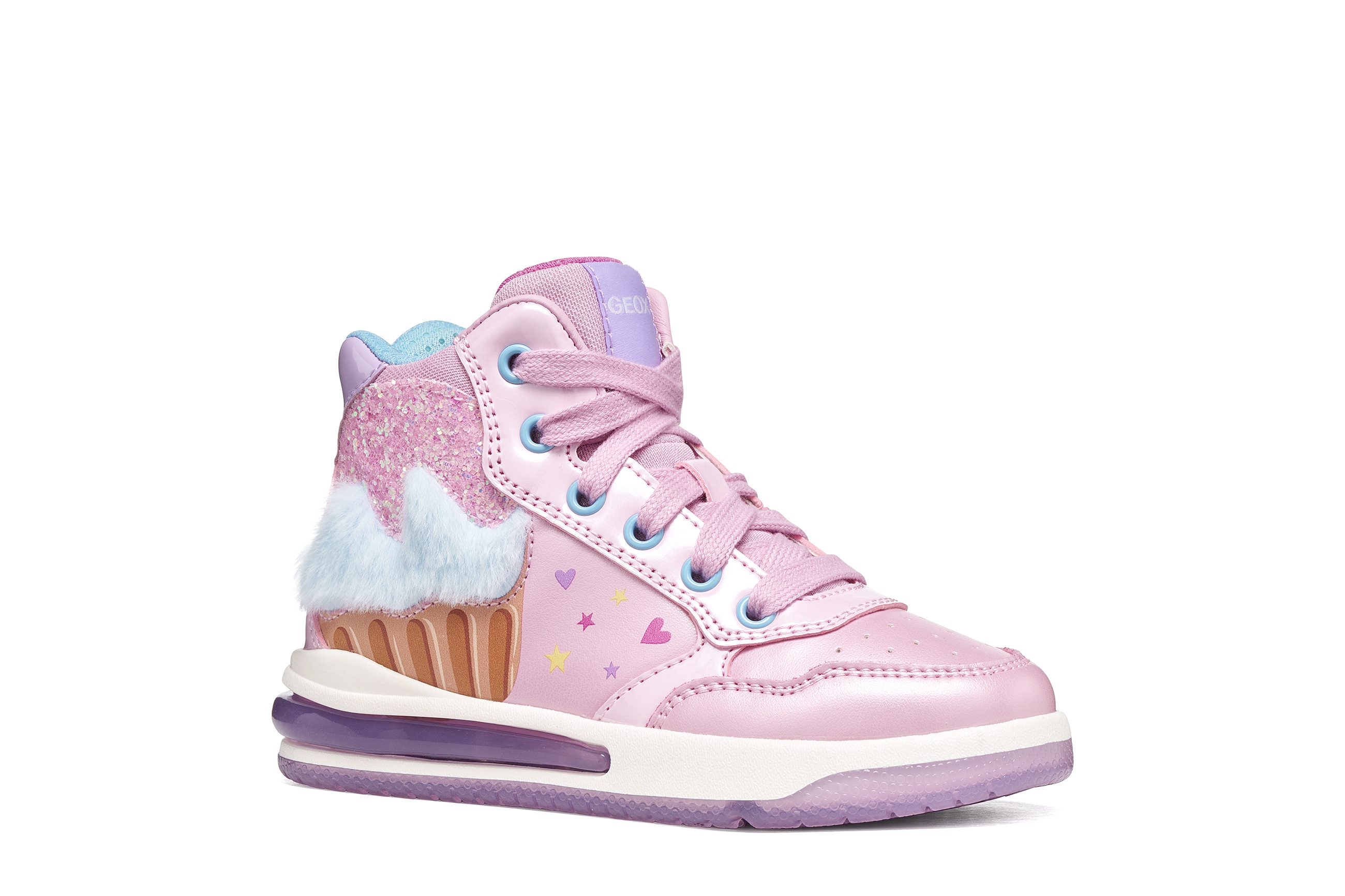 Geox "J SKETLITE GIRL - Blinkschuh" Boots, Glitzerbesatz und Blinkfunktion, Größenschablone zum Download