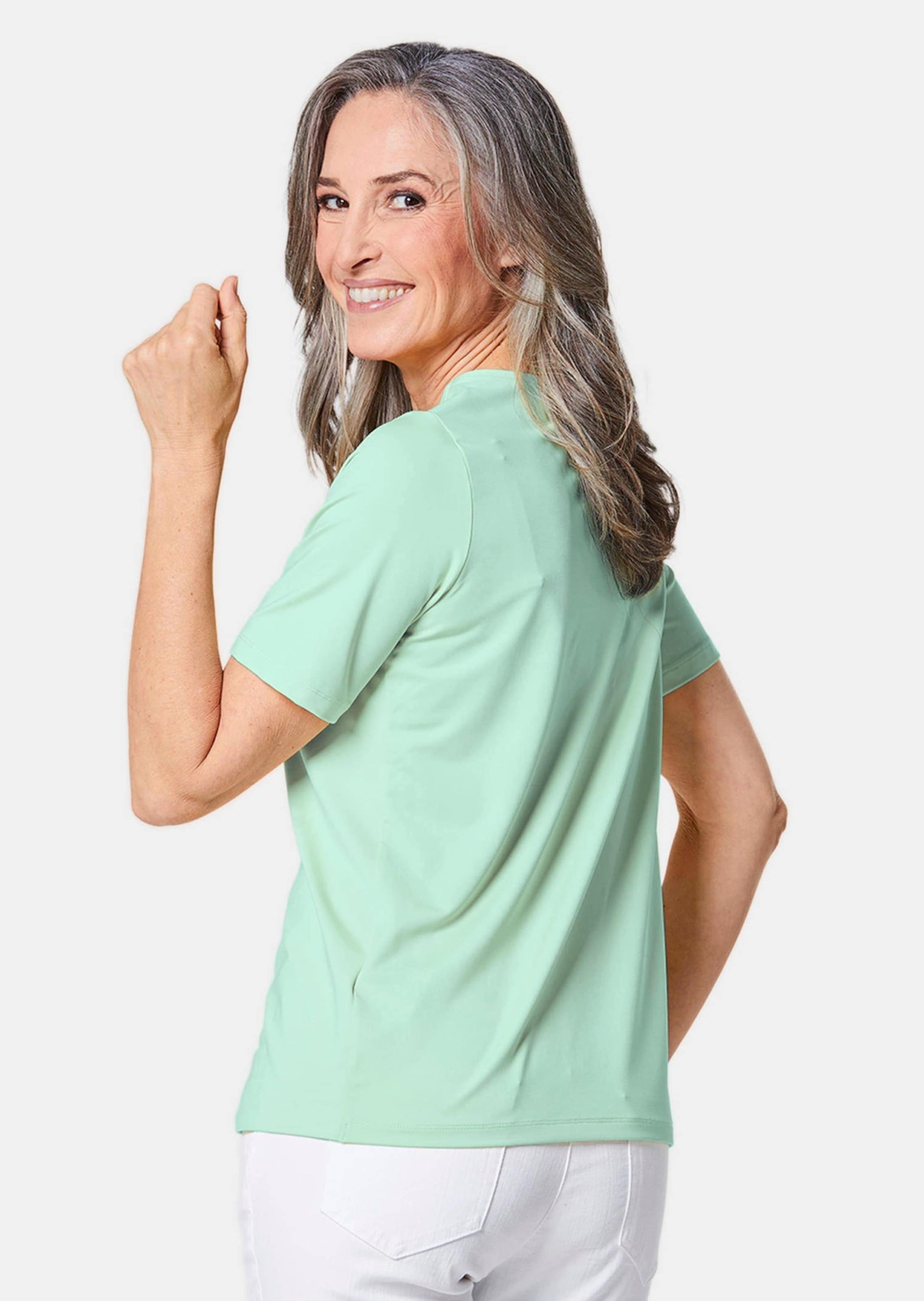 GOLDNER Langarm-Poloshirt »Shirt Gepflegtes Shirt in formstabiler Ware«