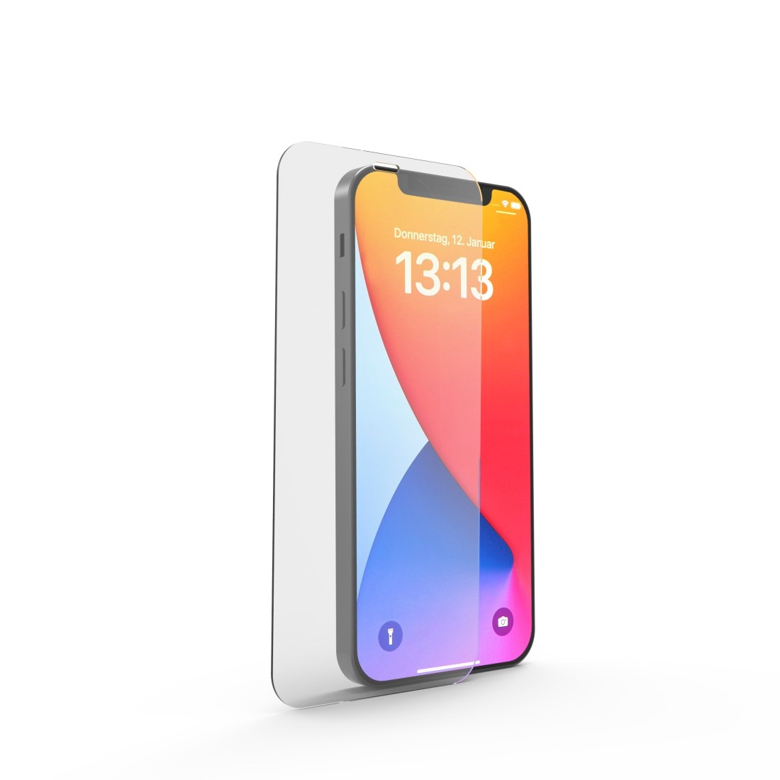 Hama Displayschutzglas »Displayschutz f iPhone 12/12 Pro (Panzerglas, ultraklar, Montagehilfe)«, für Apple iPhone 12-Apple iPhone 12 Pro