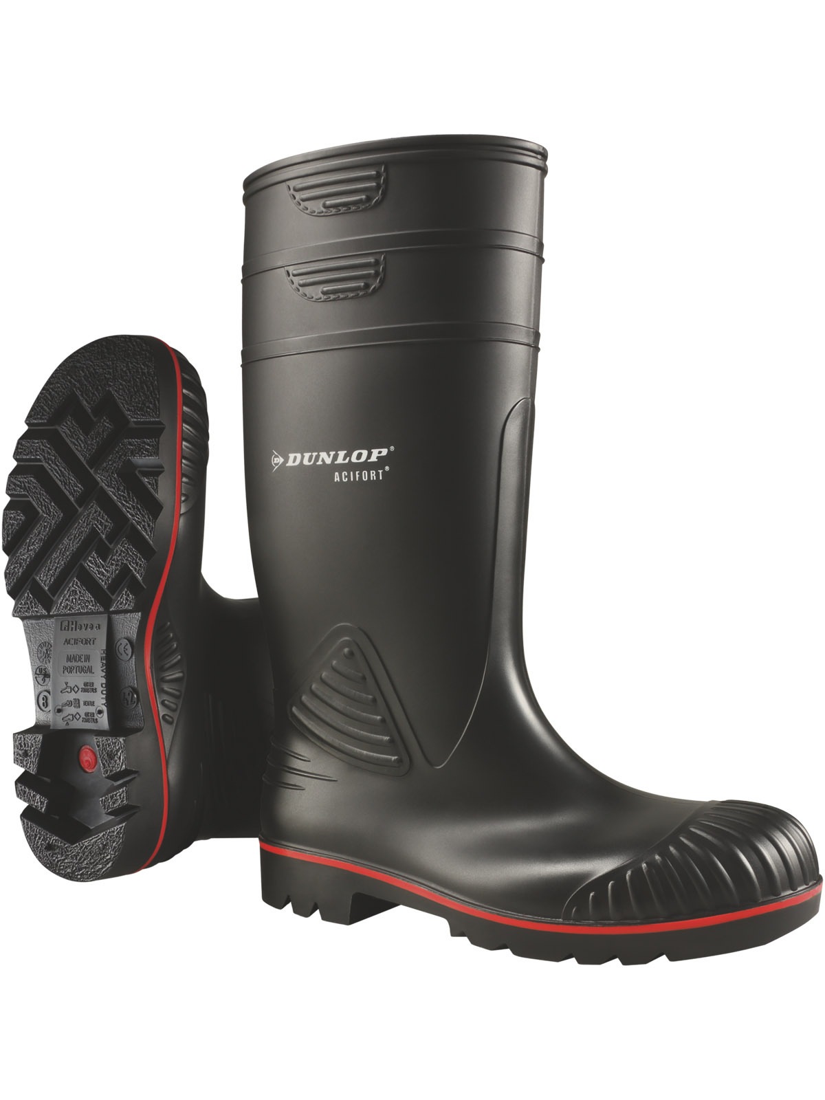 DUNLOP Sicherheitsstiefel "Sicherheitsstiefel A442031 Acifort Heavy Duty full safety", 48, schwarz, Schuhe