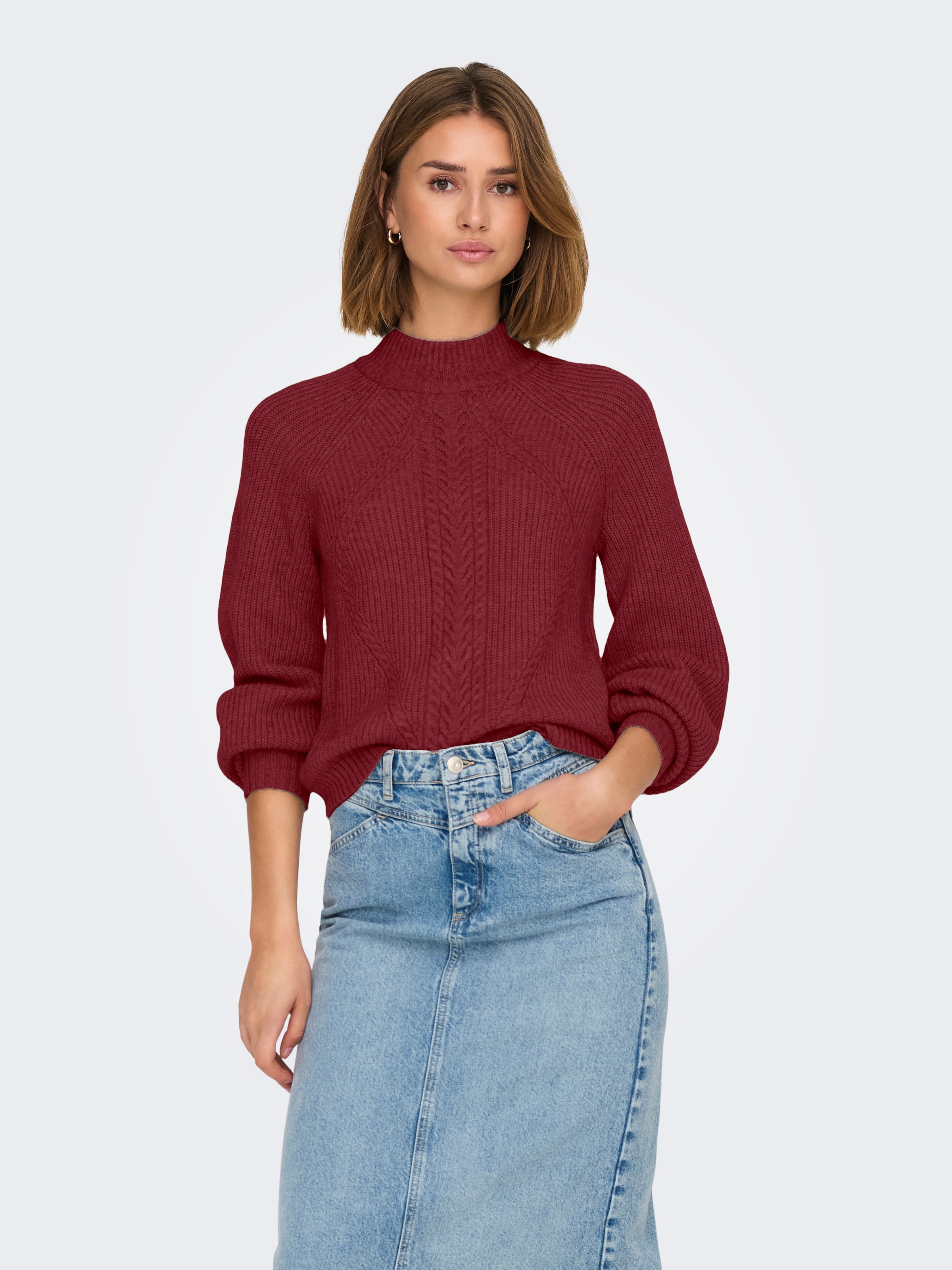 ONLY Stehkragenpullover "ONLKATIA LS DETAIL HIGHNECK CC KNT" günstig online kaufen