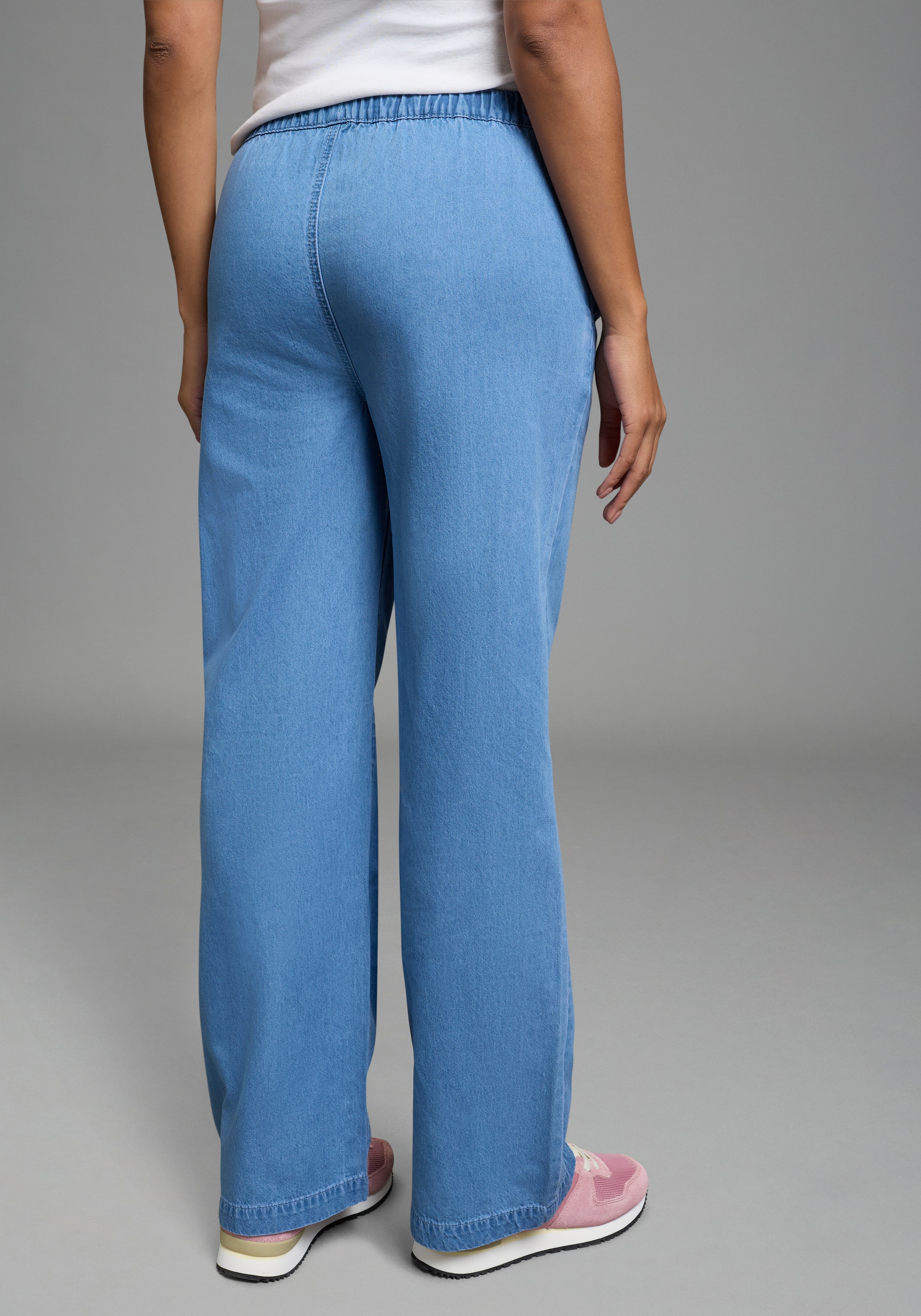 KangaROOS Weite Jeans weiteres Bein, hohe Leibhöhe, elastischer Bund mit Gu günstig online kaufen