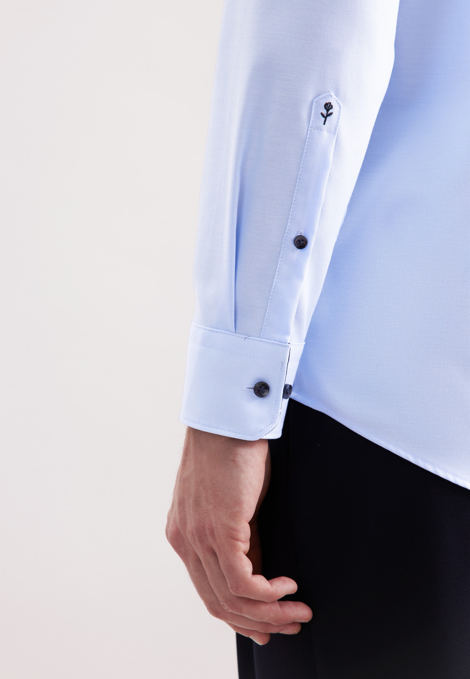 seidensticker Businesshemd »Regular«, Regular 1/1 Button-Down-Kragen Uni