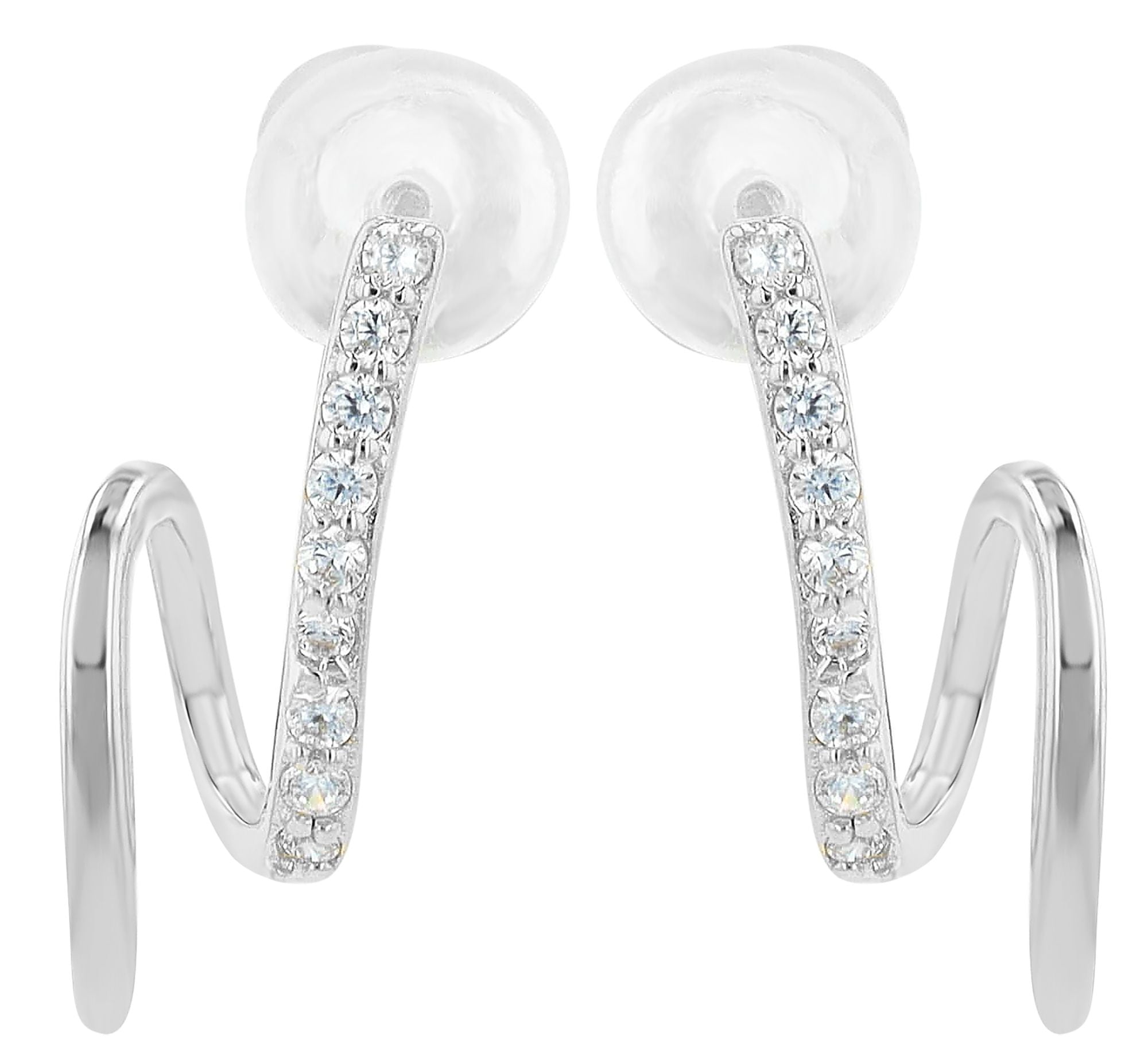 Adelia´s Paar Ohrhänger »Damen Ohrringe – Ohrstecker aus 925 Silber mit Zirkonia« Zum Verschenken an Menschen, die Ihnen am Herzen liegen