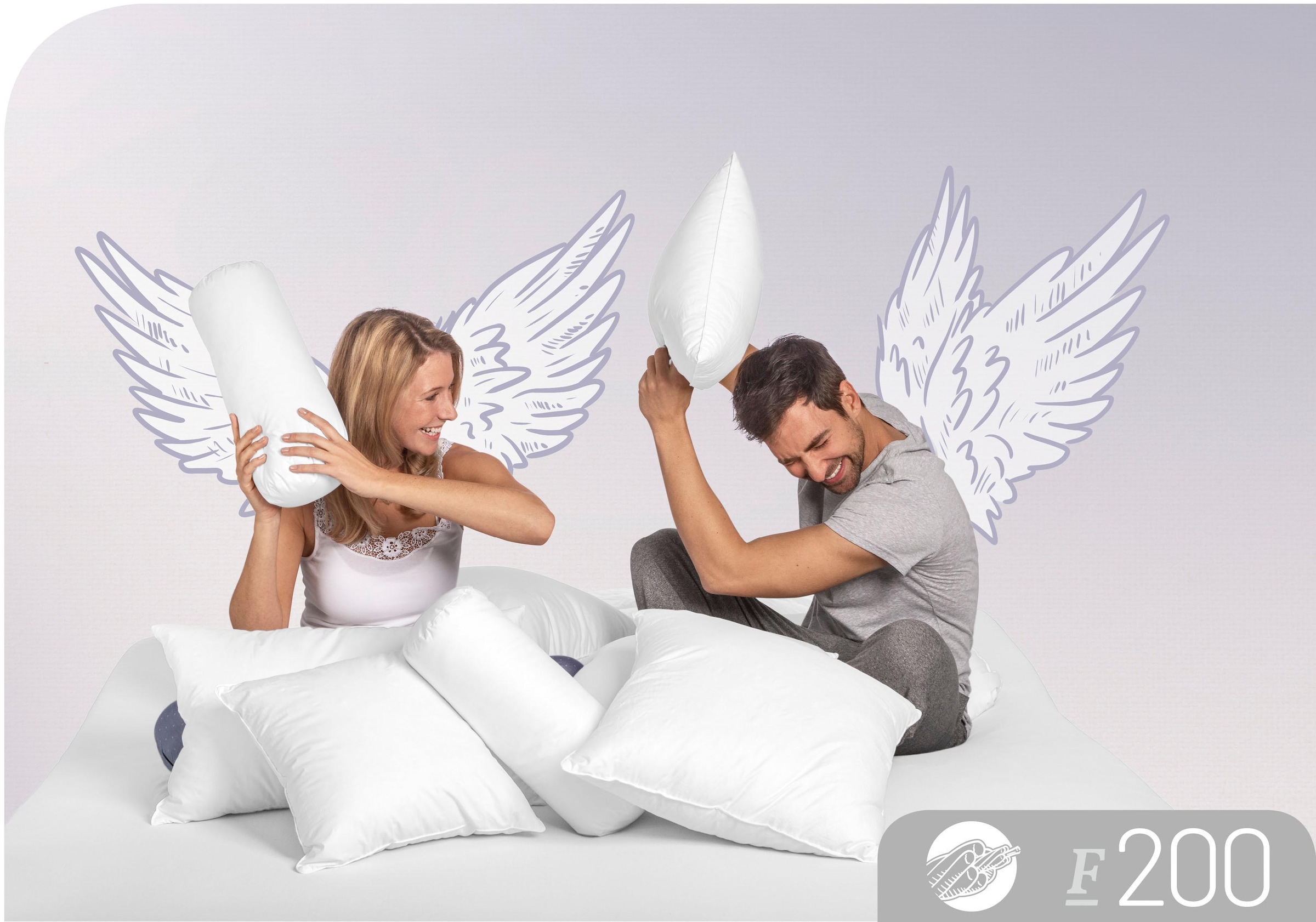 Schlafstil Baumwollkissen "F200" Füllung: 100% Polyester 1 tlg. hergestellt günstig online kaufen