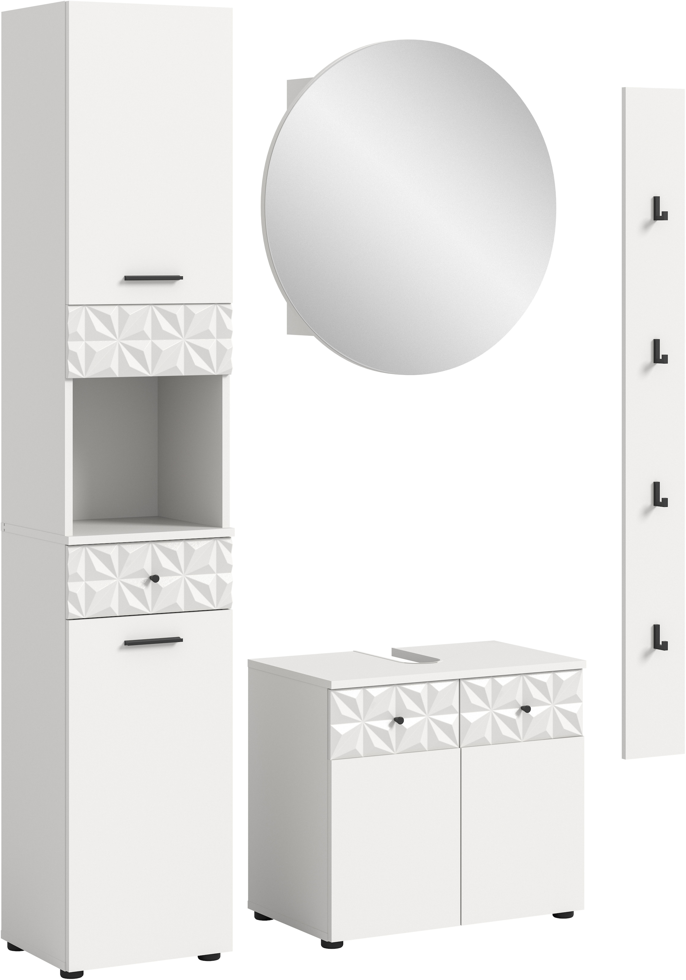 welltime Badezimmer-Set "VICENZA, TOPSELLER, Breite 141cm, 4-teilig, mit Or günstig online kaufen