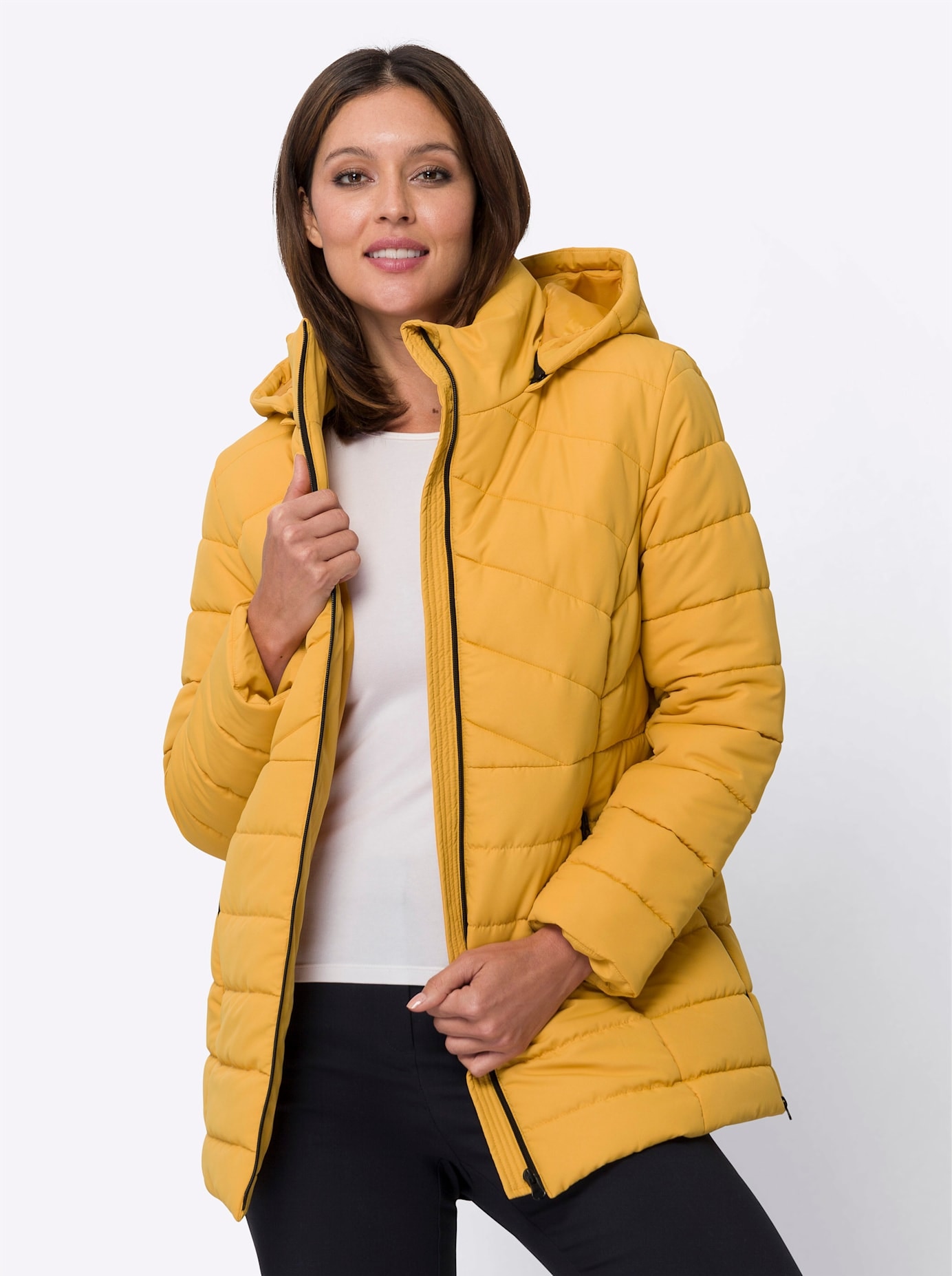 Classic Basics Steppjacke, mit Kapuze