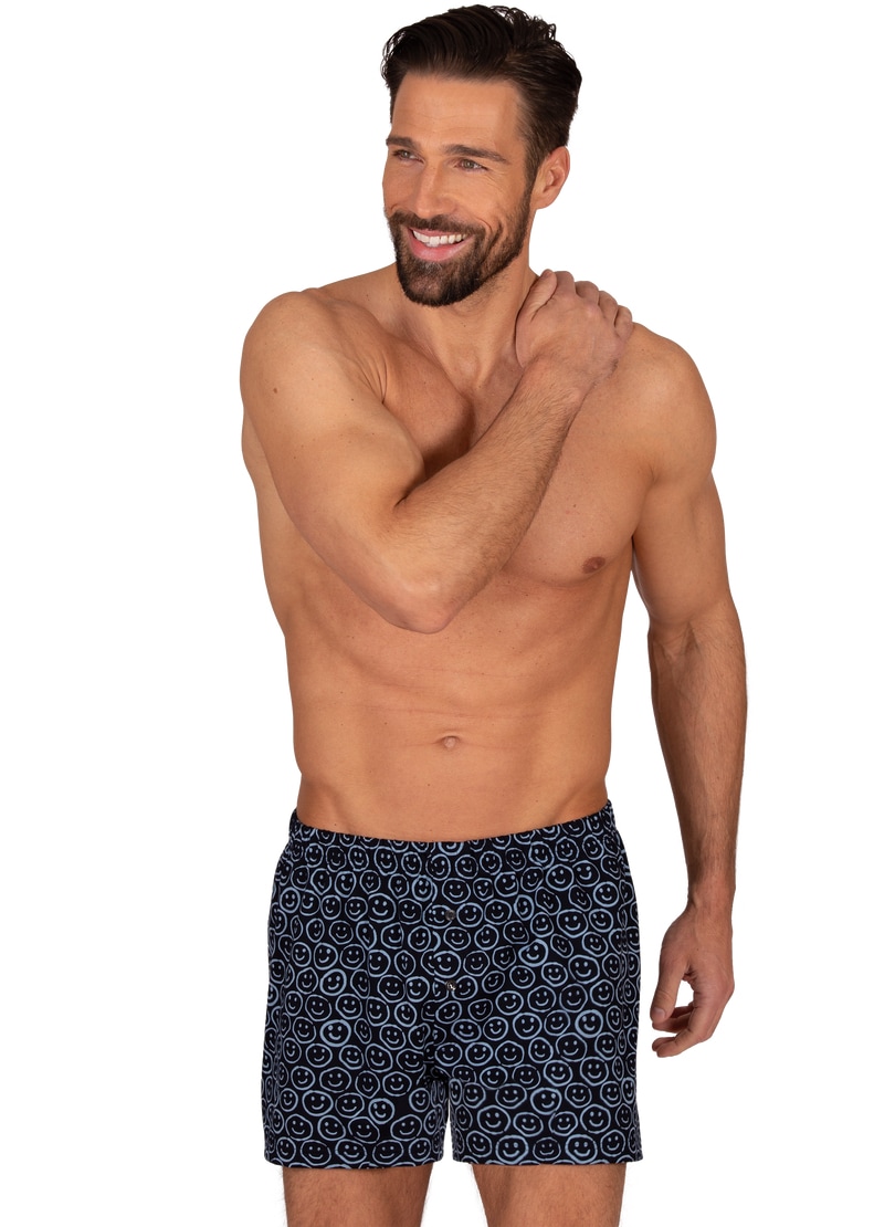 Trigema Boxershorts "TRIGEMA Boxer-Shorts mit freundlichem Smiley-Muster", (1 St.)