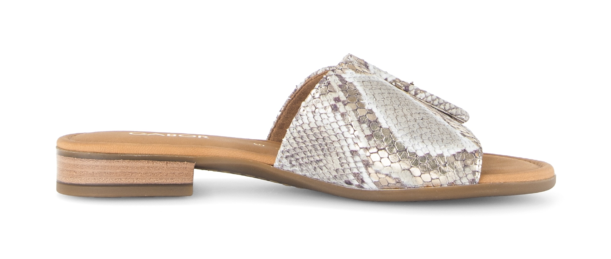 Gabor Pantolette »Rhodos«  Blockabsatz, Sommerschuh, Schupfschuh in Weite G (= weit)