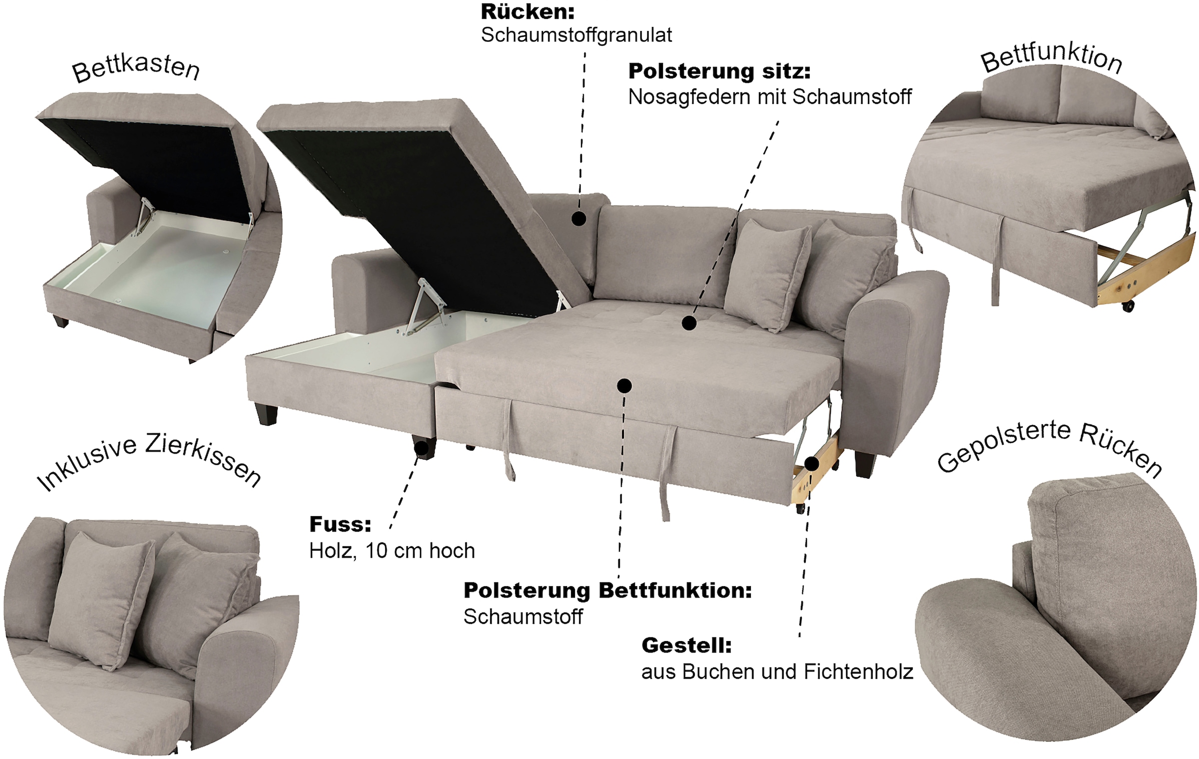Trends by HG Ecksofa »Moritz, L-Form«