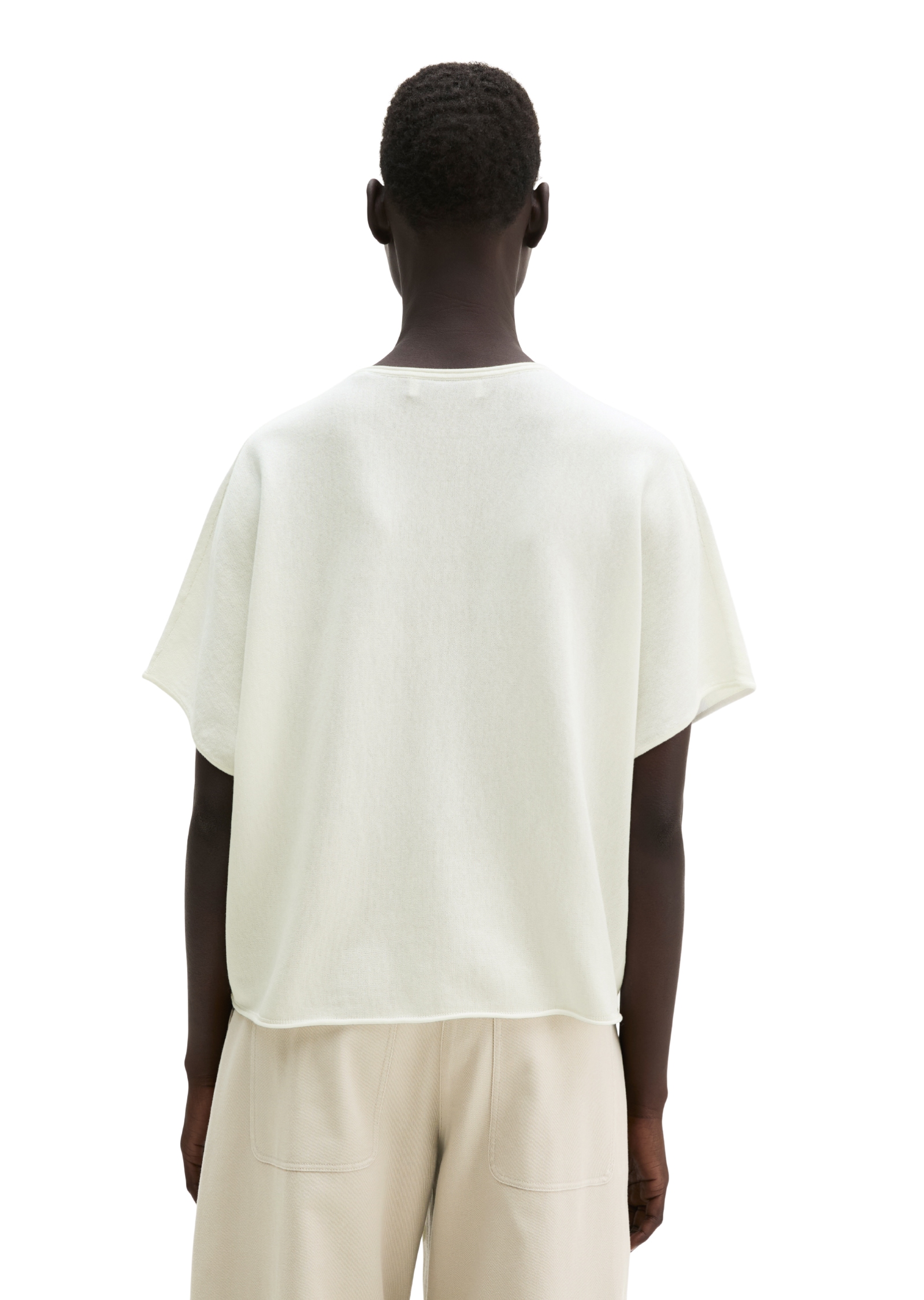 Marc O'Polo Kurzarmpullover loose aus reinem Baumwollgarn