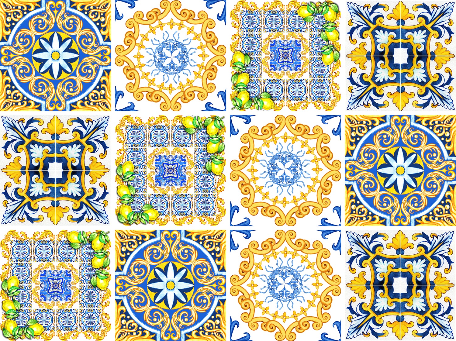 queence Fliesenaufkleber "Ornamente bunt", (12 St.), selbstklebend, 12er Se günstig online kaufen