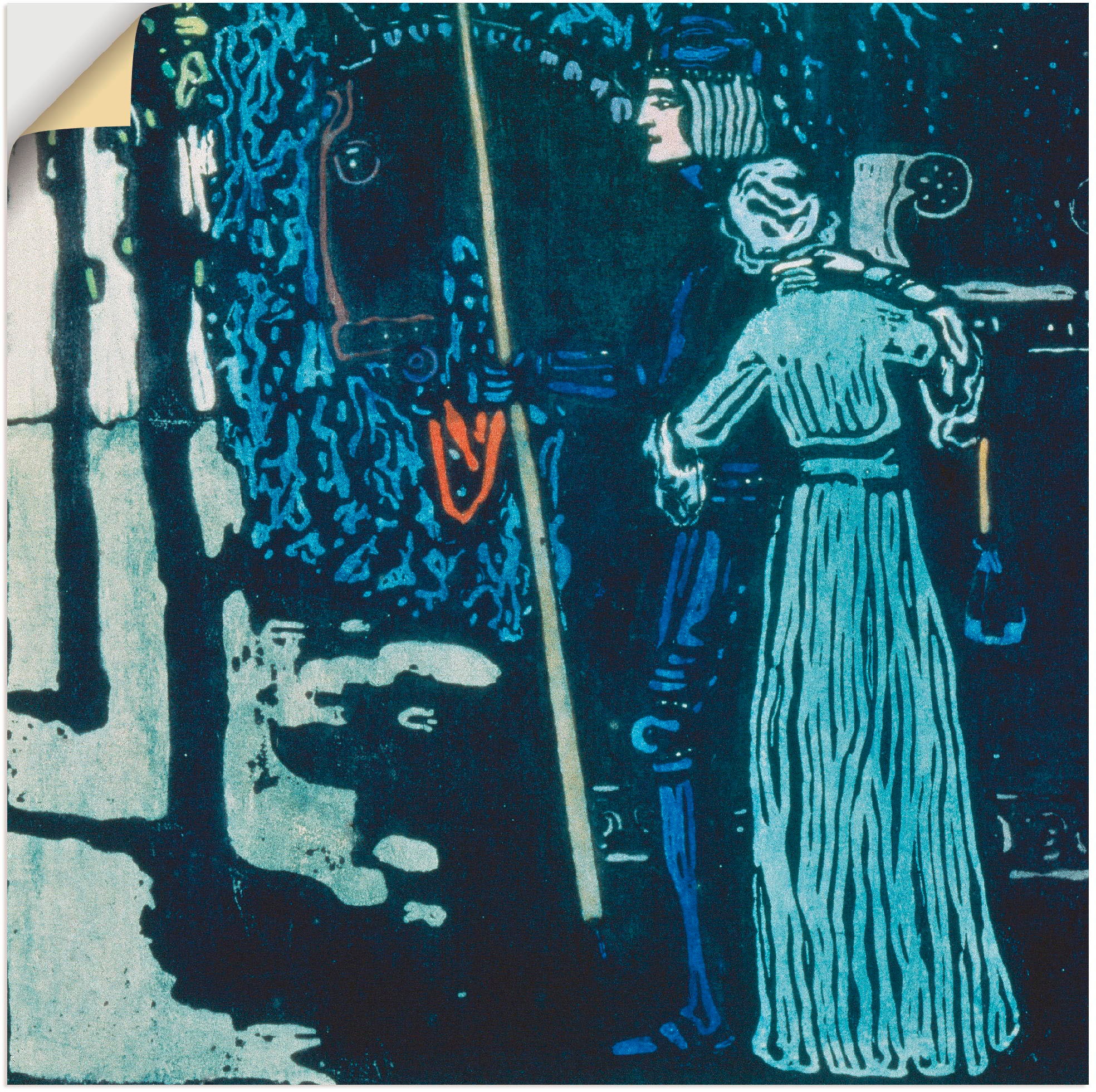 (1 »Abschied. Größen als Artland bestellen Leinwandbild, in St.), Frau, Wandaufkleber oder versch. Wandbild BAUR | Poster 1903«,