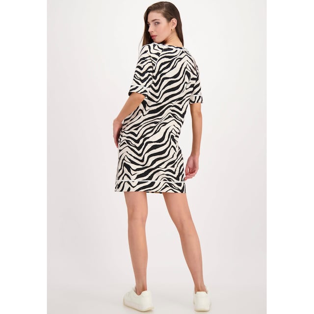 Monari Sweatkleid Mit Allover Animal Print Und Kapuze In