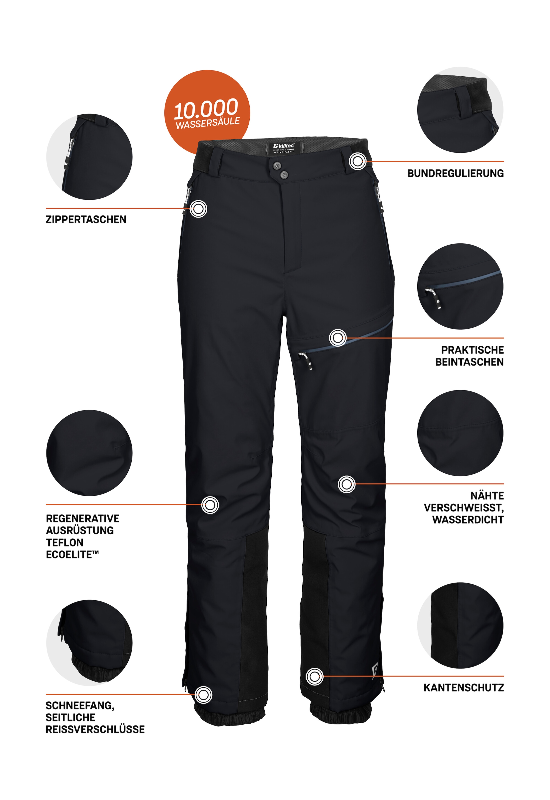 Killtec Skihose »KSW 279 MN SKI PNTS«  Wind- und wasserdichte Skihose, atmungsaktiv, mit Schneefang