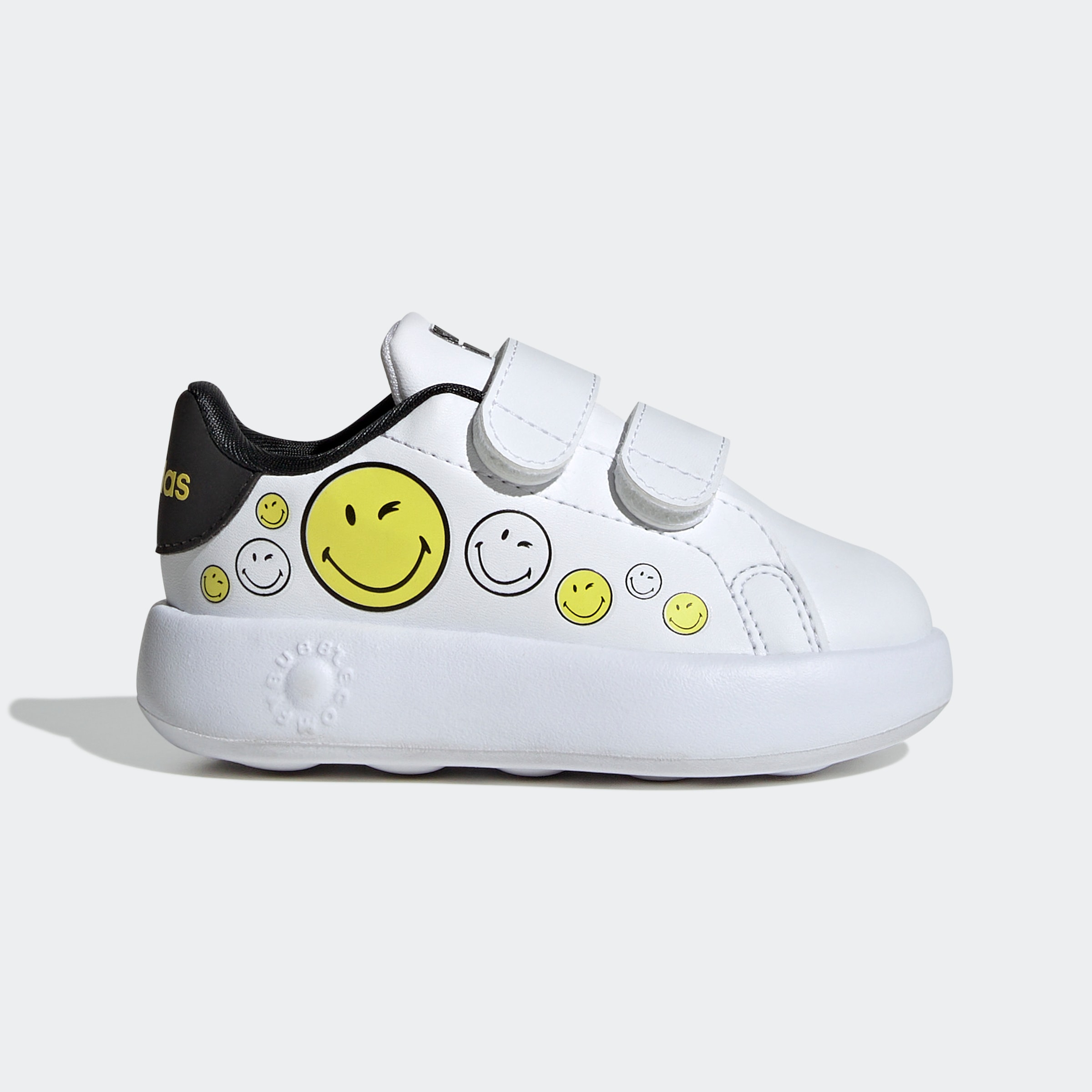 adidas Sportswear Klettschuh »ADIDAS SMILEY ADVANTAGE KIDS«, Design auf den Spuren des adidas Stan Smith, für Kinder