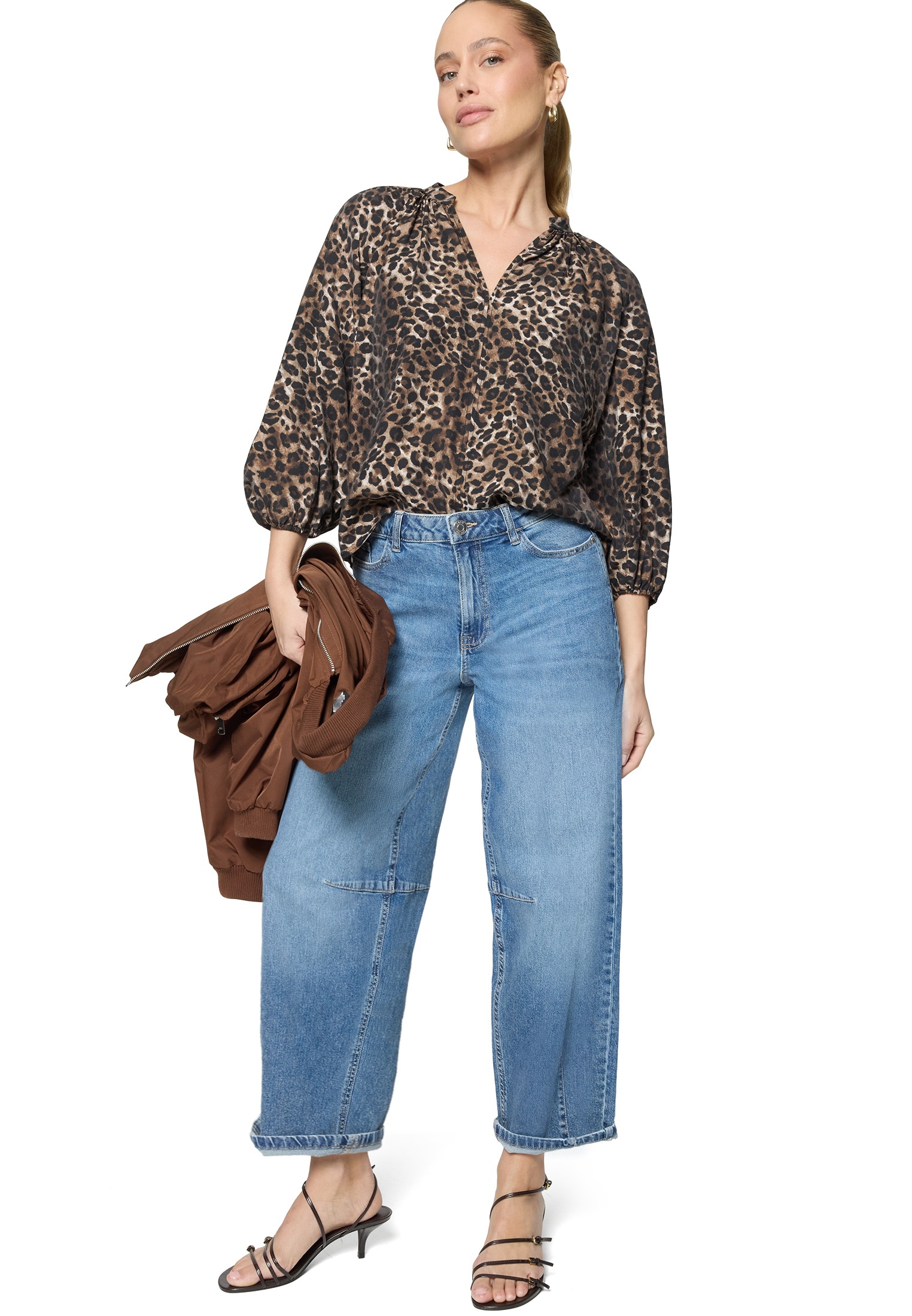 Zero Schlupfbluse »Damen mit Leoprint«