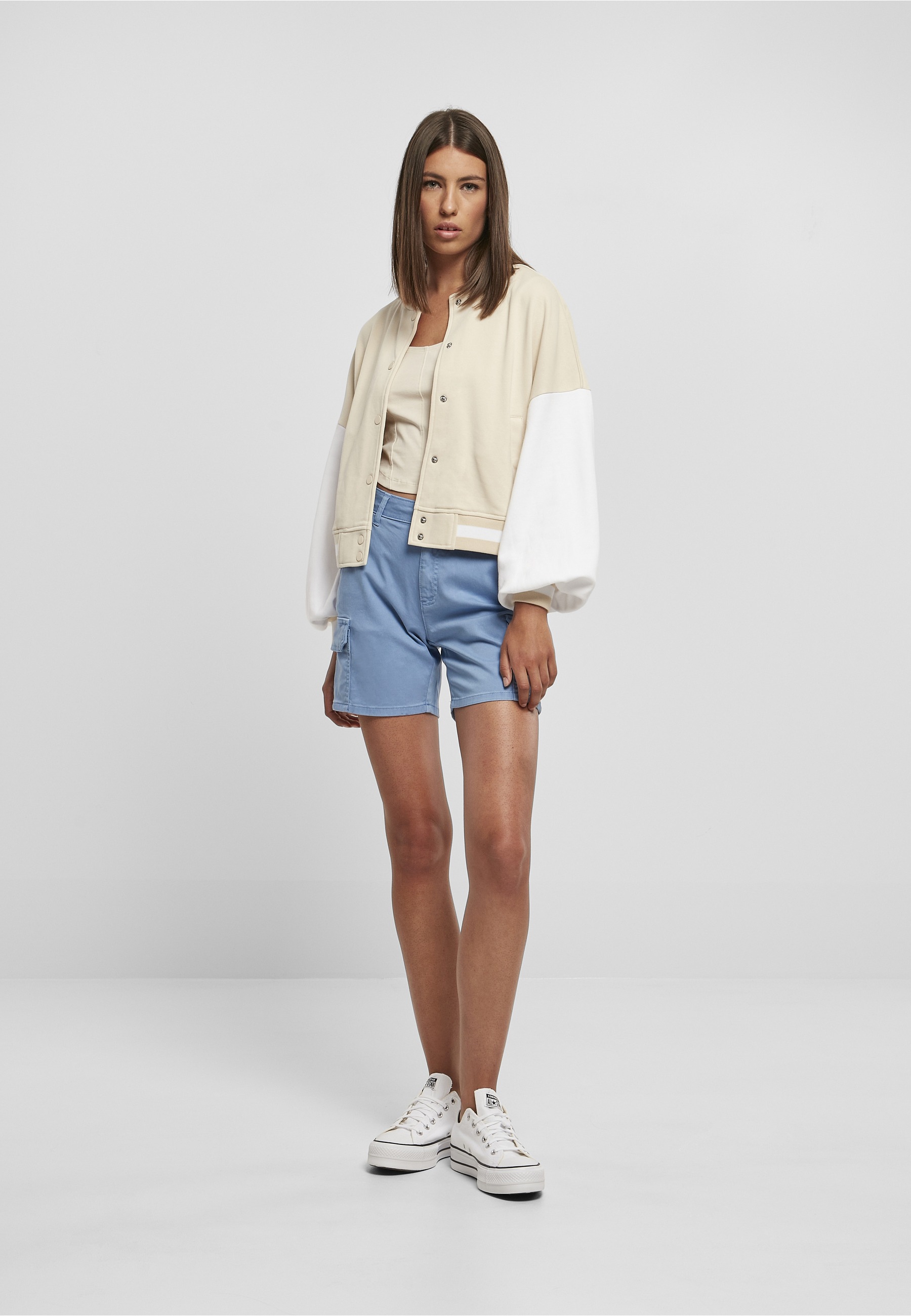 URBAN CLASSICS Collegejacke »Urban Classics Damen« 1 Stk. tlg. ohne Kapuze