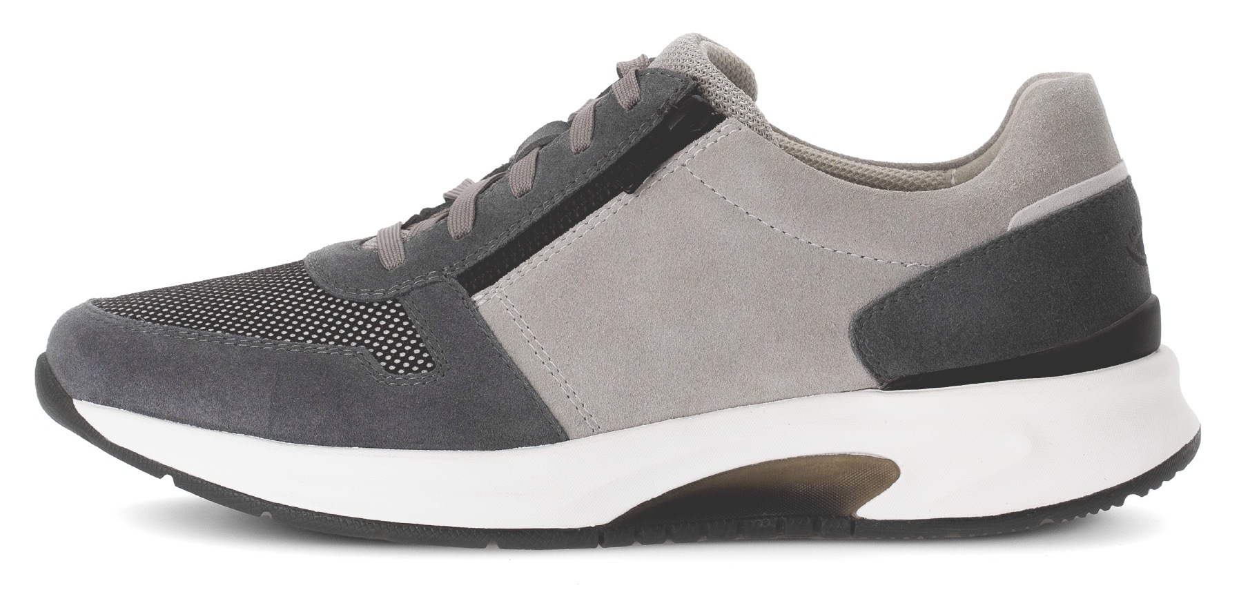 Gabor Rollingsoft Keilsneaker, Freizeitschuh, Halbschuh, Schnürer mit Außenreißverschluss, G-Weite