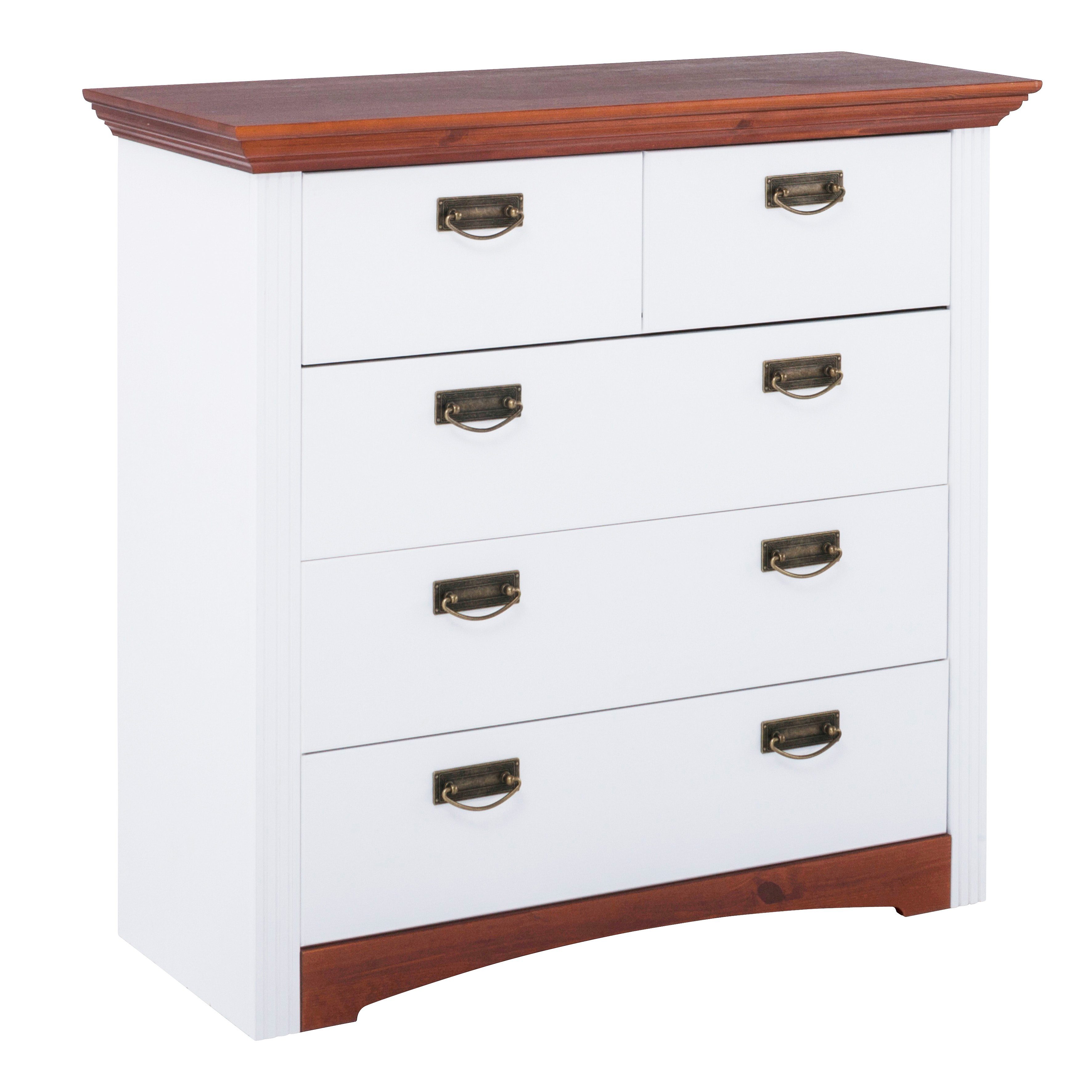 OTTO home Schubkastenkommode "Konrad, Kommode, im Landhausstil, rustikal" Breite 94 cm, aus massiver, FSC-zertifizierter Kiefer