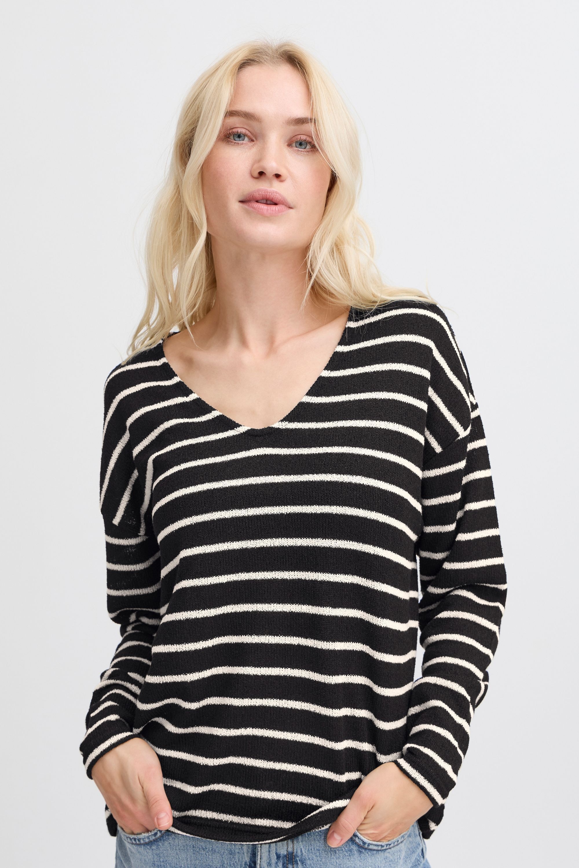 b.young Rundhalspullover »Sweatshirt BYSIF STRIPE«