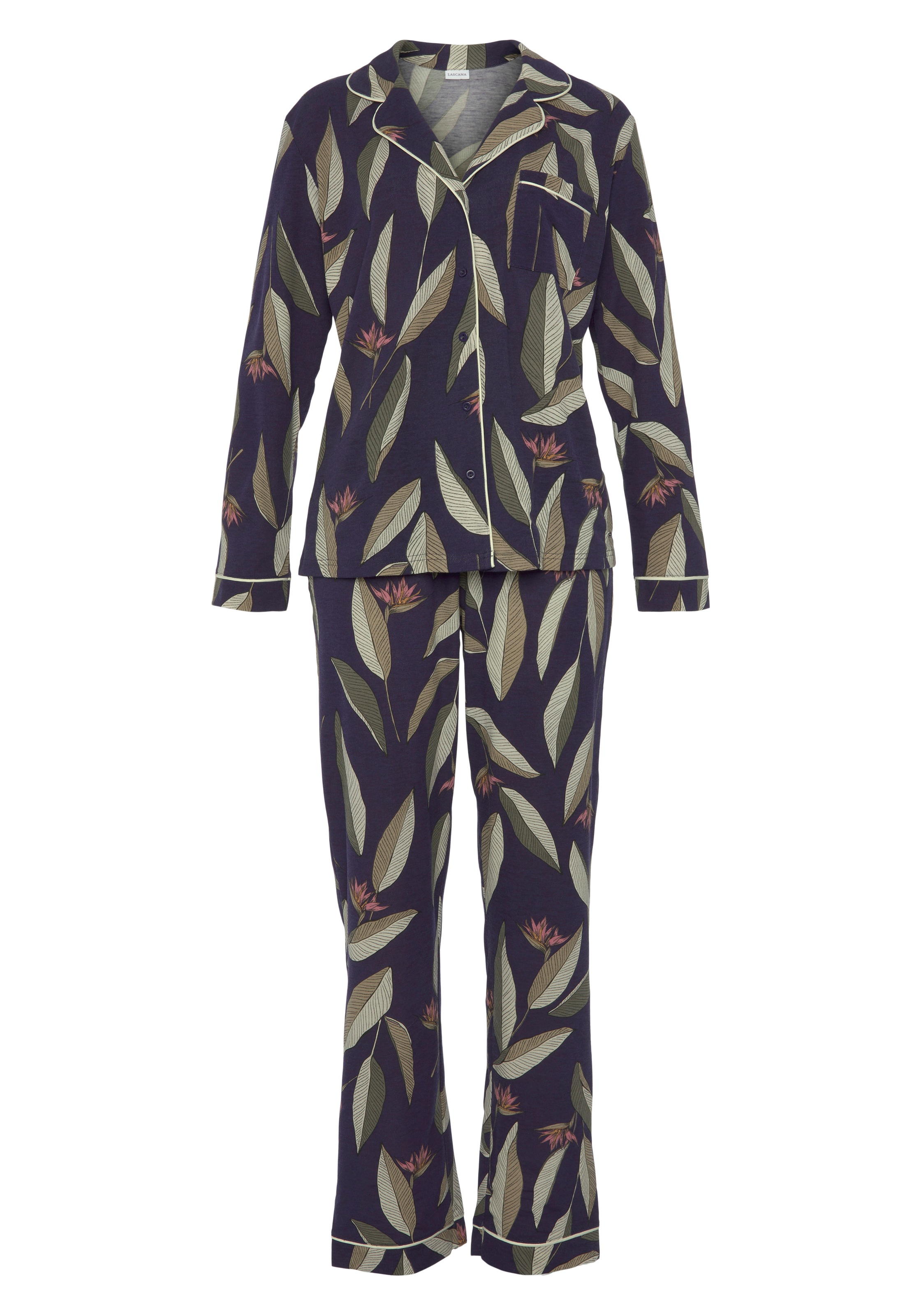 LASCANA Pyjama 2 Stk. tlg., im klassischen Schnitt günstig online kaufen