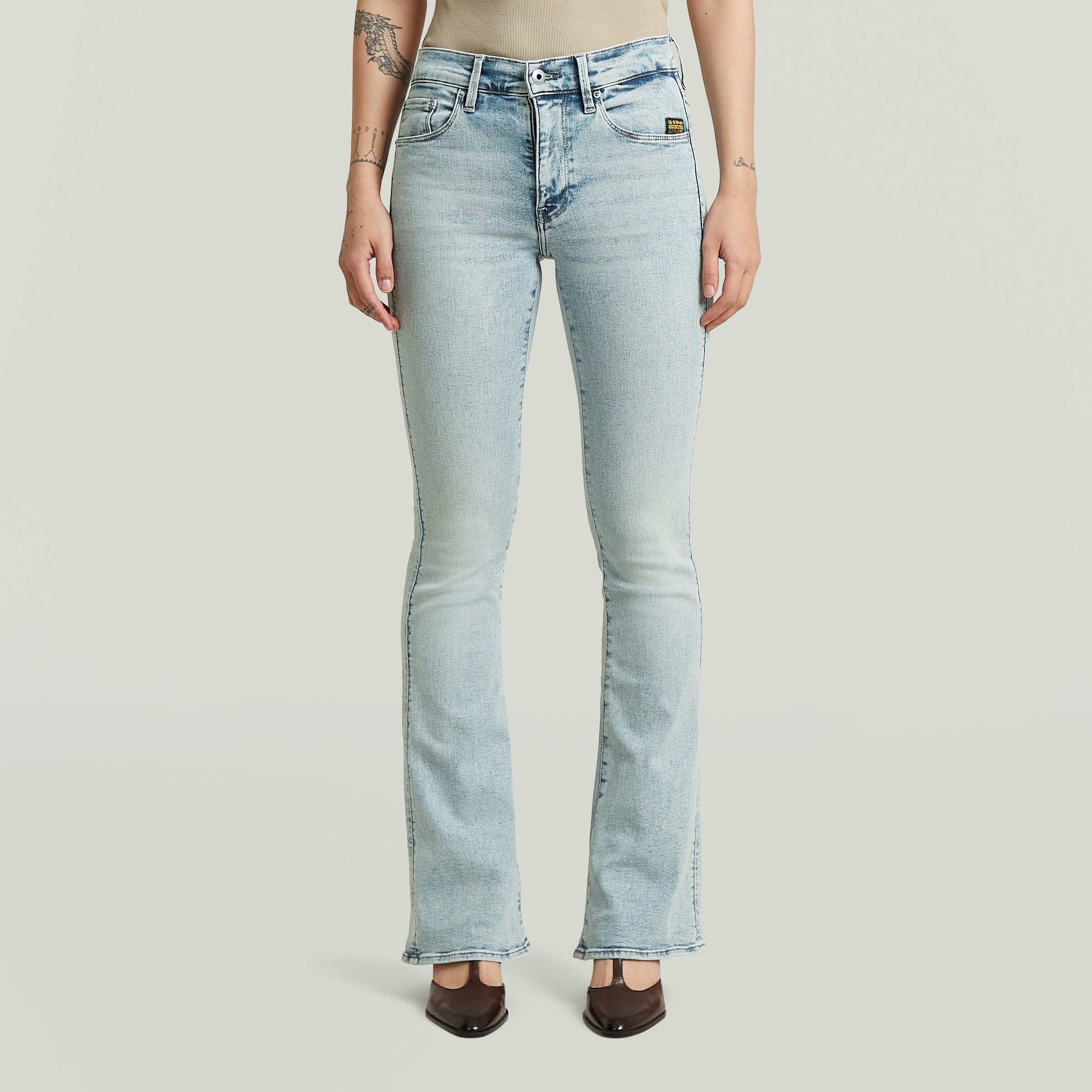 G-STAR Bootcut-Jeans "3301 Flare Wmn" aus Stretch-Denim günstig online kaufen