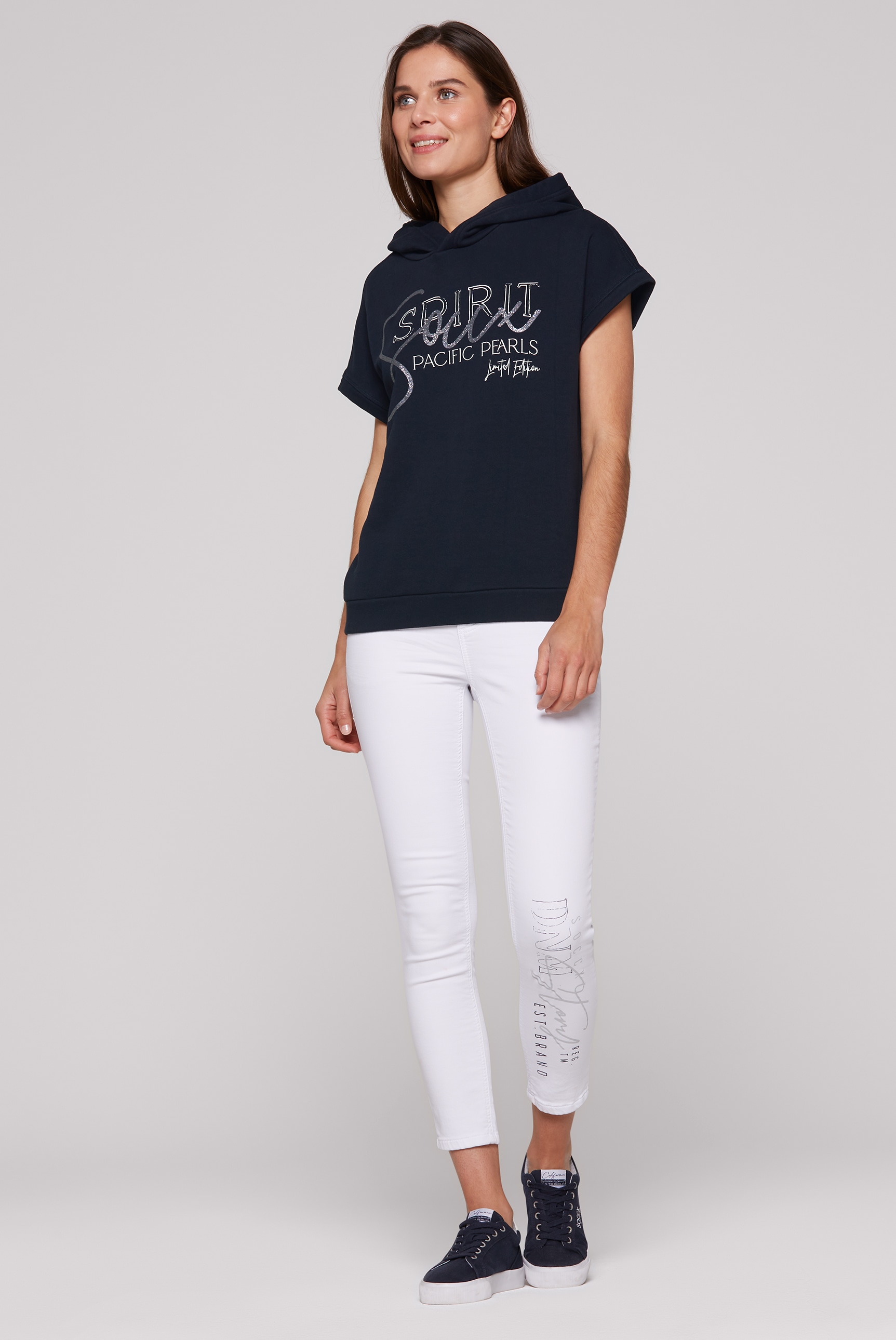 SOCCX Kapuzensweatshirt, mit Gummizug im Saum