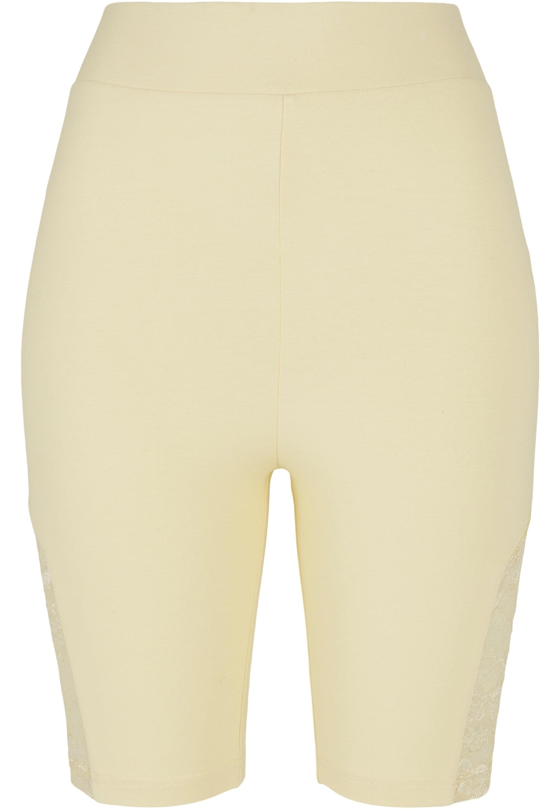 URBAN CLASSICS Radlerhose »Urban Classics Damen Ladies High Waist Lace Inset Cycle Shorts«, (1 tlg.)