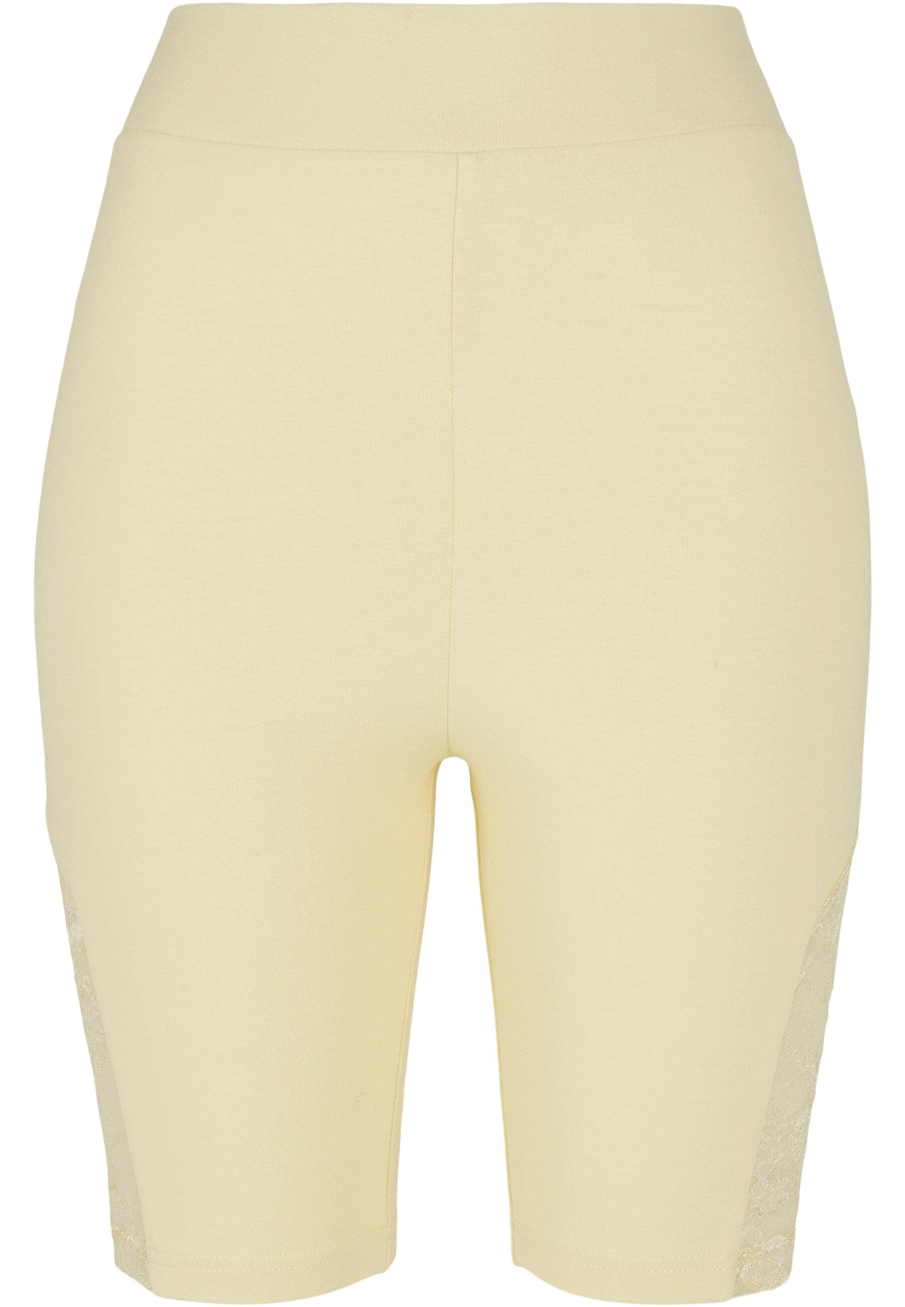 URBAN CLASSICS Radlerhose "Urban Classics Damen Ladies High Waist Lace Inset Cycle Shorts", (1 tlg.)