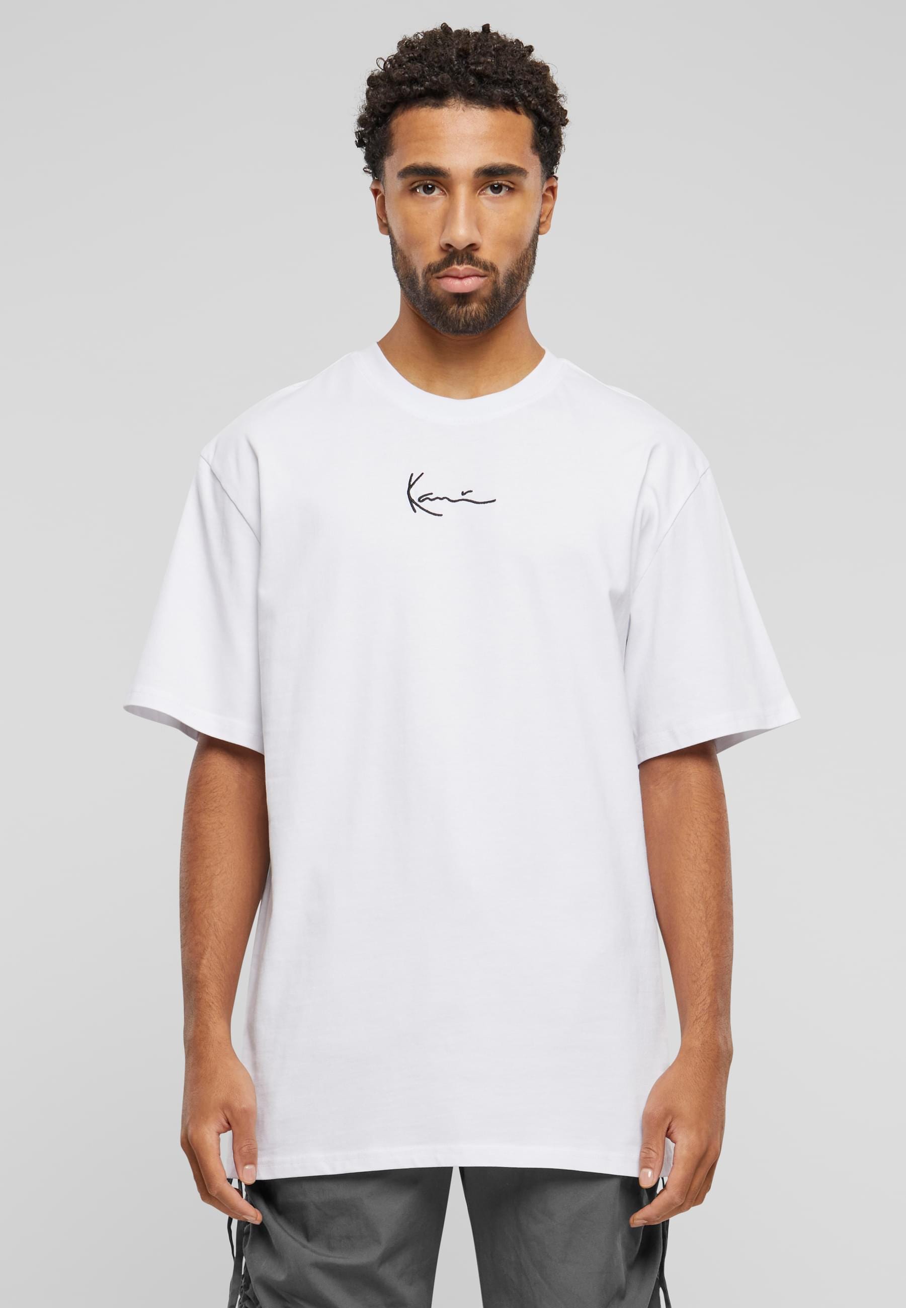 Karl Kani Kurzarmshirt »Karl Kani Herren KKMQ12002 SMALL SIGNATURE TEE WHT«, (1 tlg.)