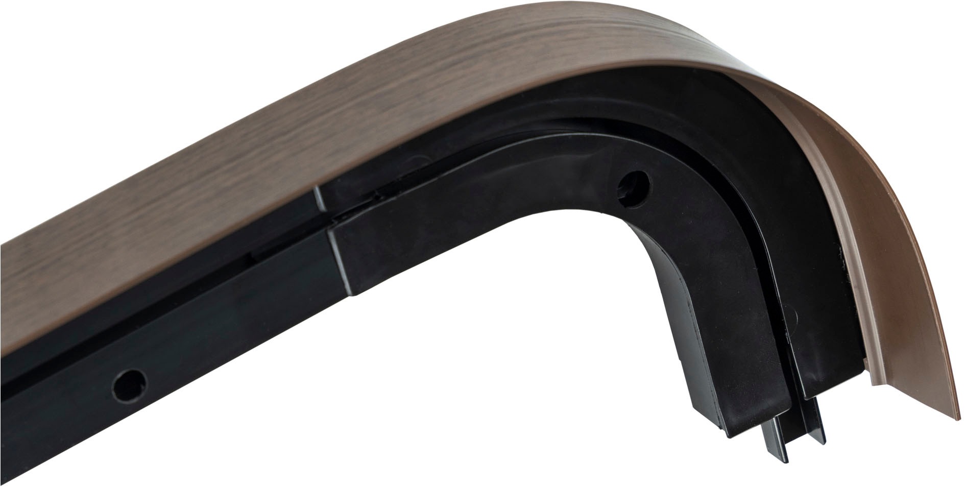 SN DECO GROUP Gardinenschiene »SH1«, 1 läufig-läufig, Fixmaß, mit Blende 5 cm