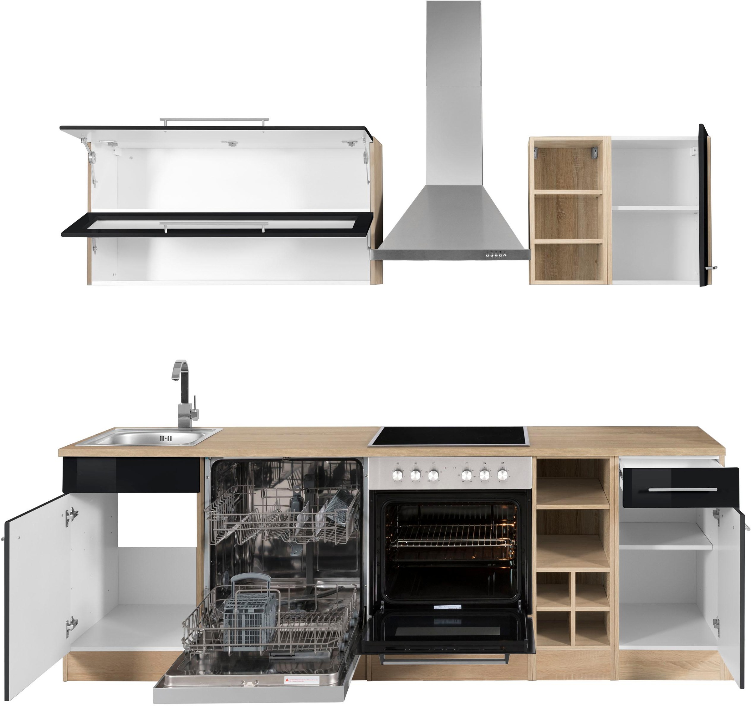 KOCHSTATION Küchenzeile »KS-Eton«, ohne E-Geräte, Breite 240 cm