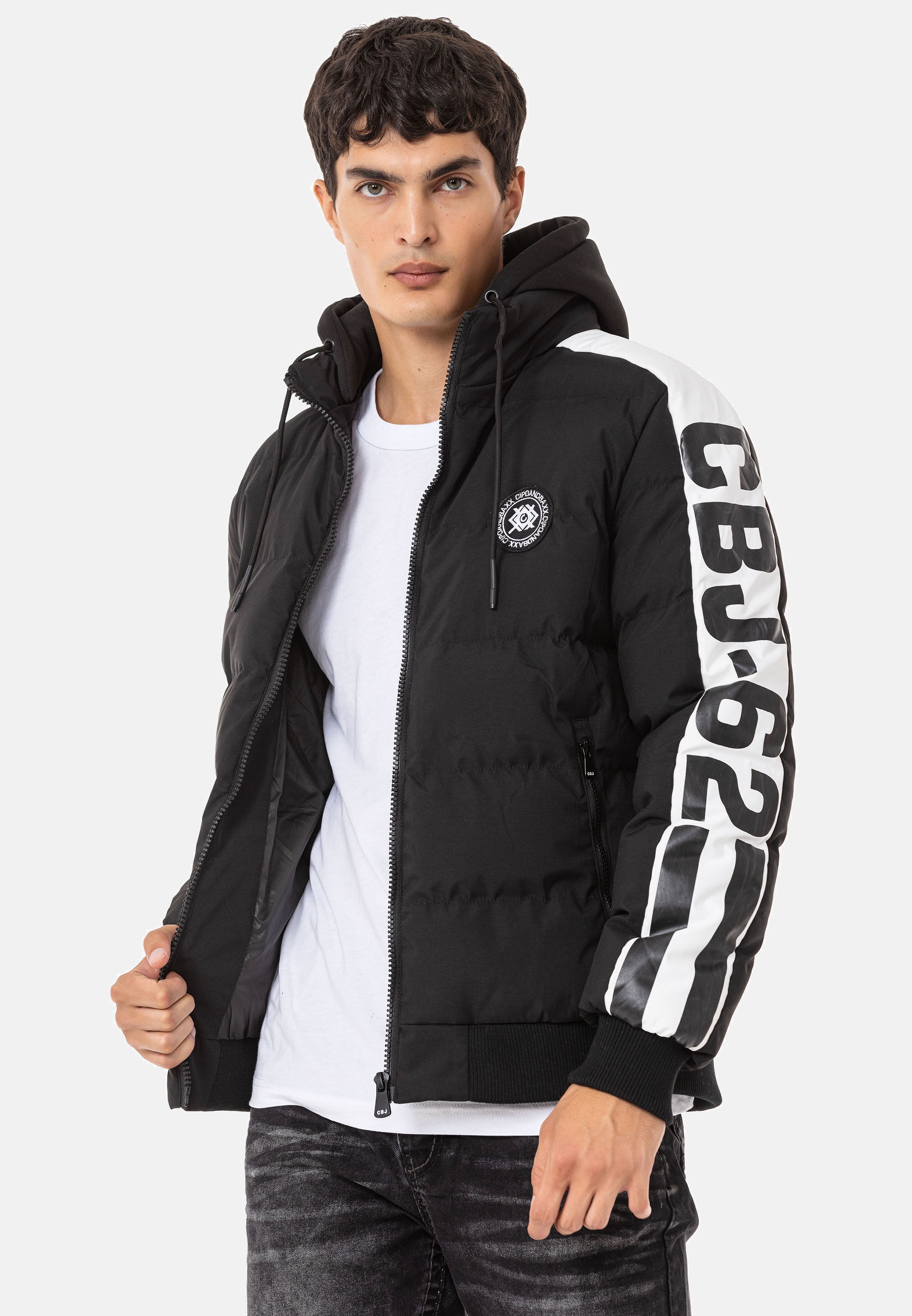 Cipo & Baxx Winterjacke »Jacke«, mit Kapuze, mit Kapuze