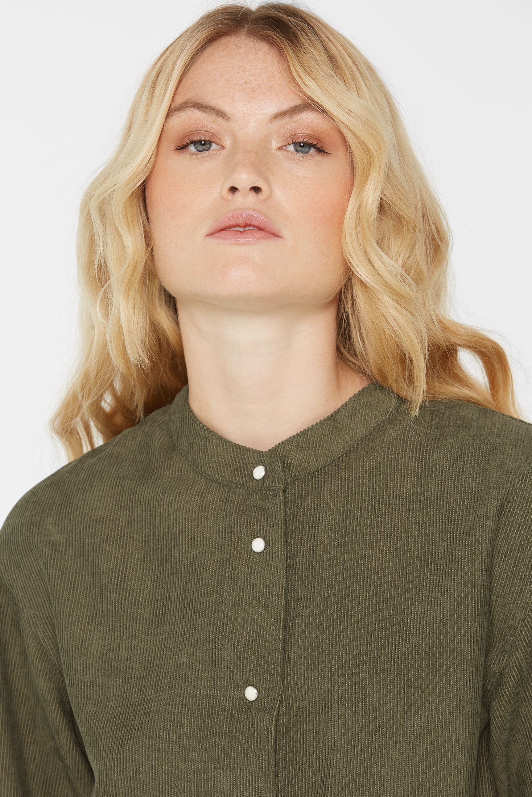 SENSES.THE LABEL Kurzarmbluse, aus Feincord