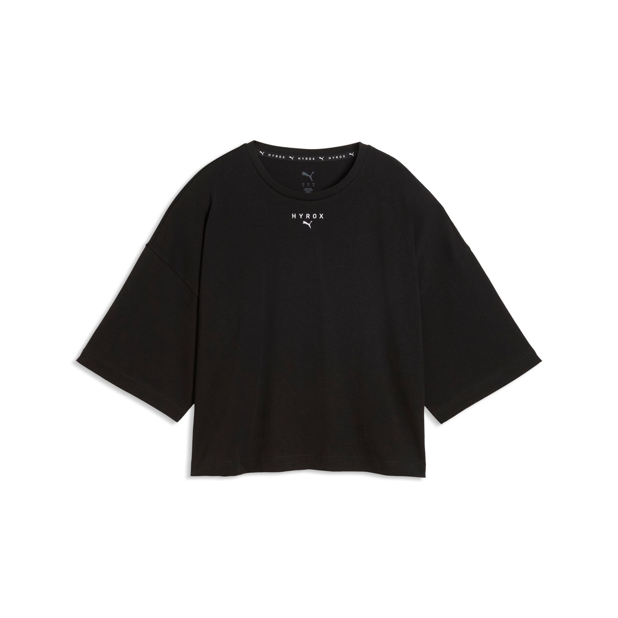 PUMA "W X HYROX CROPPED LIFESTYLE TEE" Regular Fit, Kurzarm, für sportliche Aktivitäten