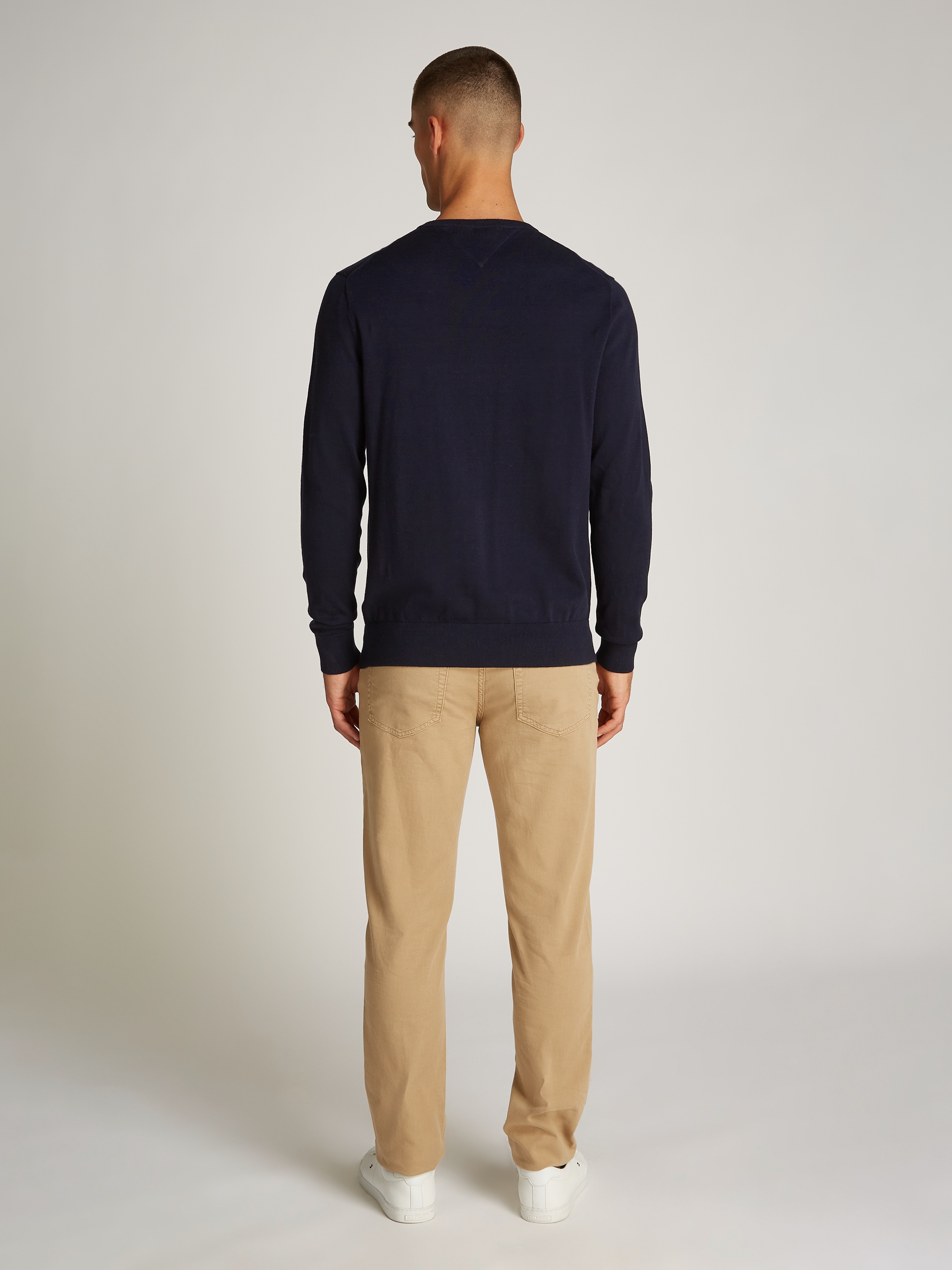 Tommy Hilfiger Strickpullover »ESSENTIAL COTTON V NECK«