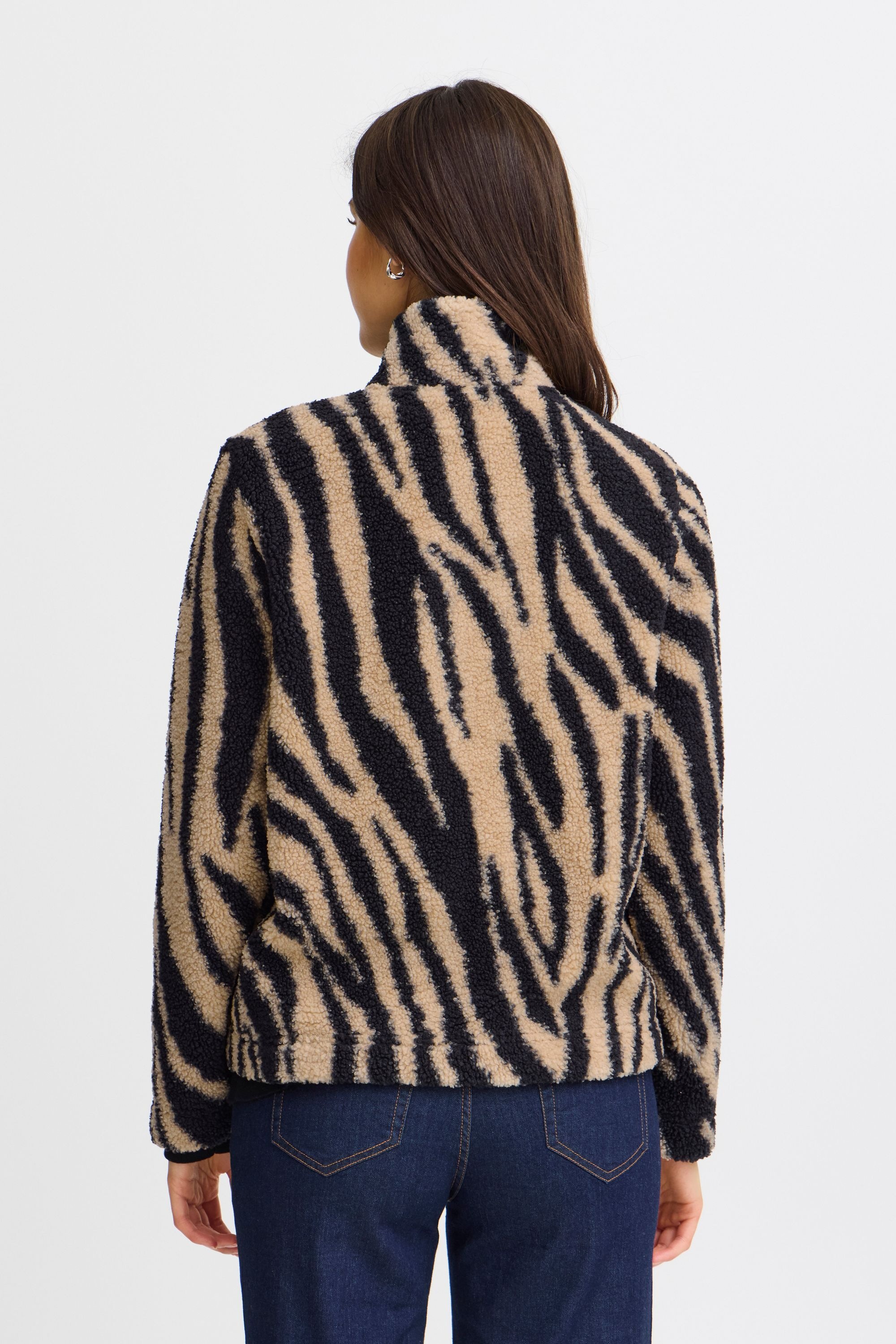 fransa Fleecejacke »Sweatjacke FRNOVA CAR 2«, ohne Kapuze