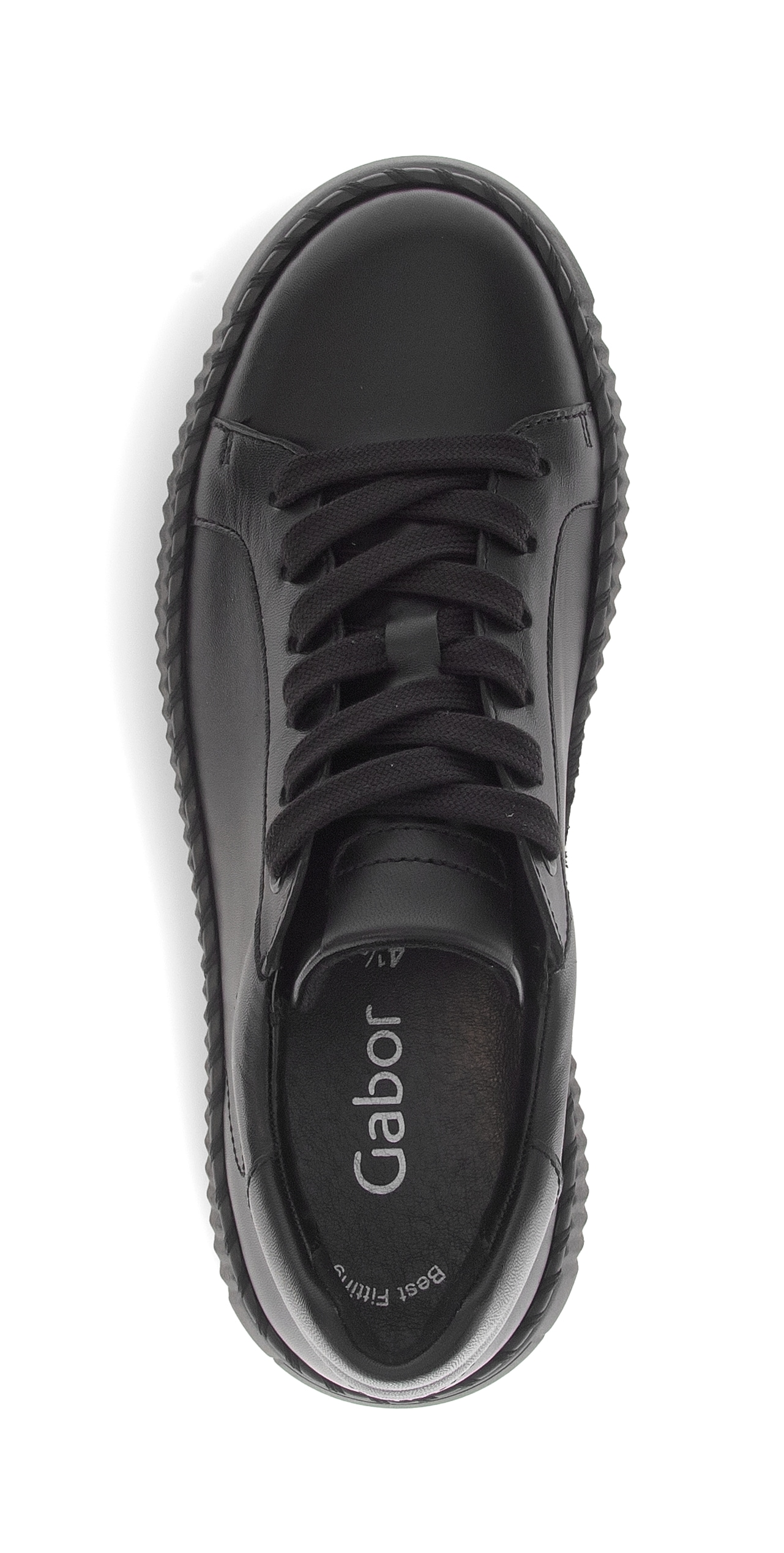 Gabor Plateausneaker, Freizeitschuh, Halbschuh, Schnürschuh mit Ziernaht am Sohlenrand