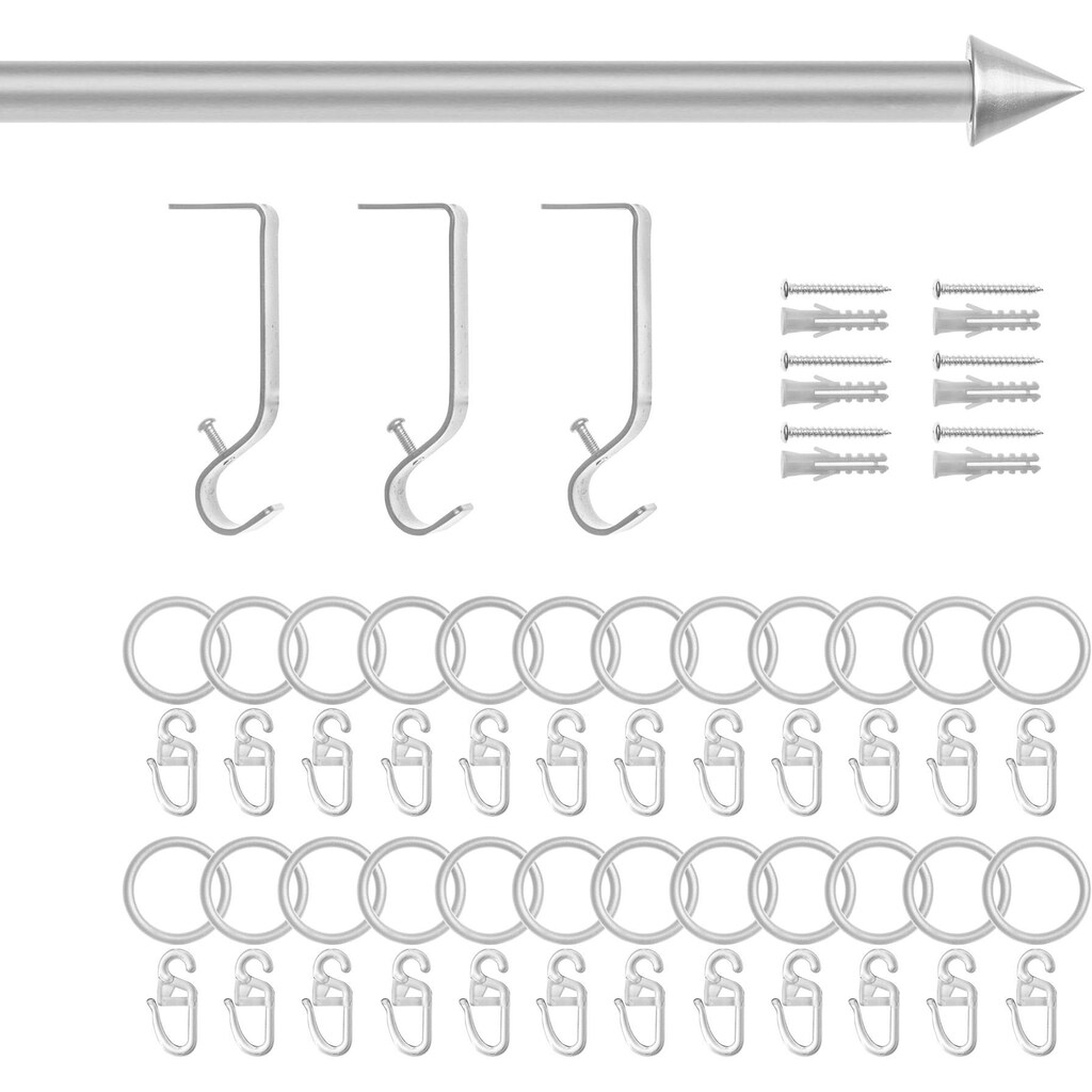 LICHTBLICK ORIGINAL Gardinenstange »Kegel«, 1 läufig-läufig, Fixmaß