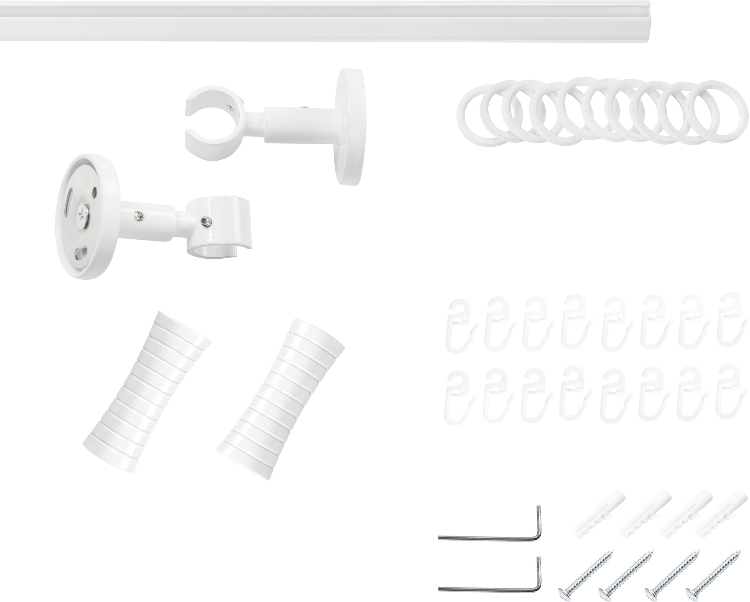 SN DECO GROUP Gardinenstange »Gardinenstange Innenlauf Nancy Ø 19 mm, 1-läufig, Fixmaß, verschraubt« Ø 19 mm Fixmaß;kürzbar