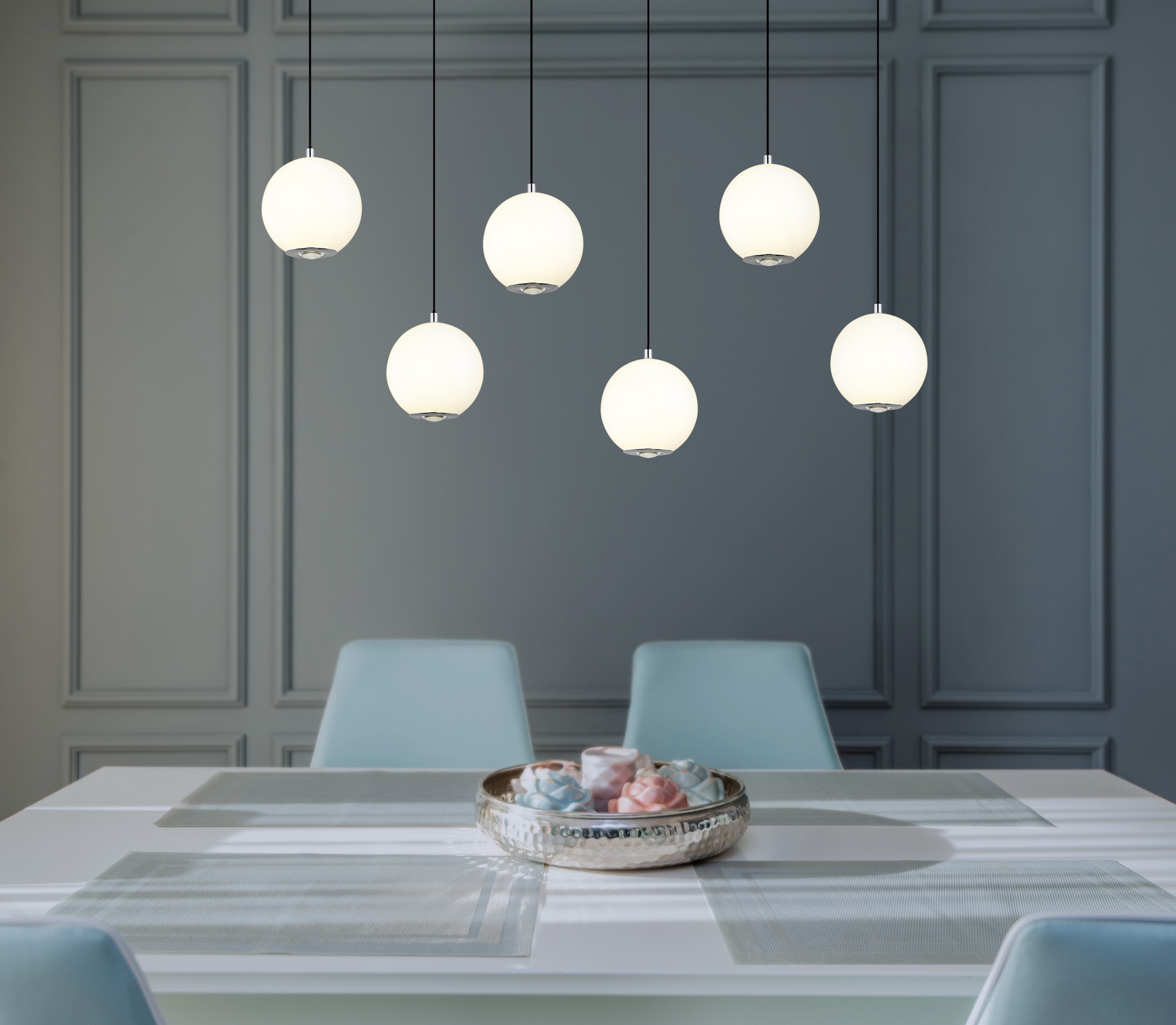 GLOBO LIGHTING Hängeleuchte »SIMMONS« LED-Modul 1 Stk. warmweiß - kaltweiß Hängelampe Esszimmer-Leuchte Esstischleuchte Wohnzimmer