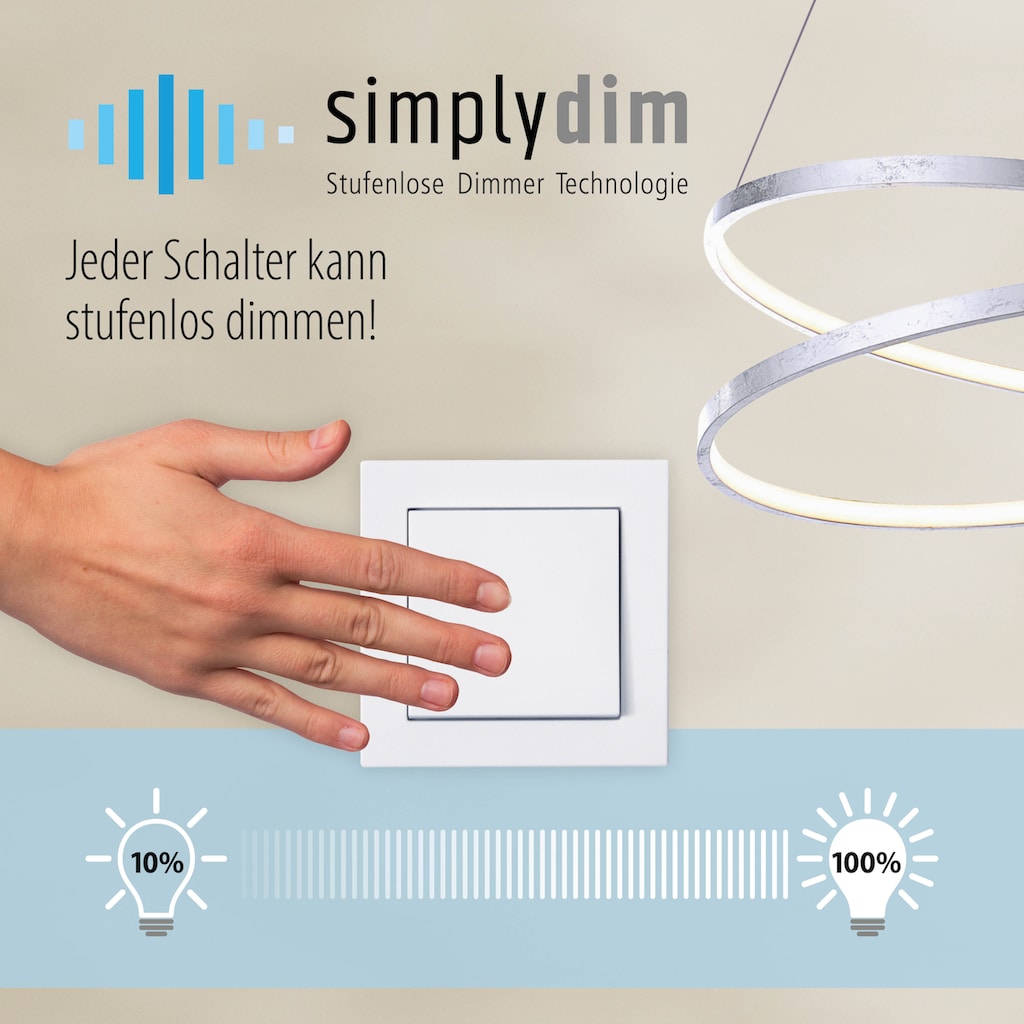 JUST LIGHT LED Deckenleuchte »CURLS«, 4 flammig-flammig