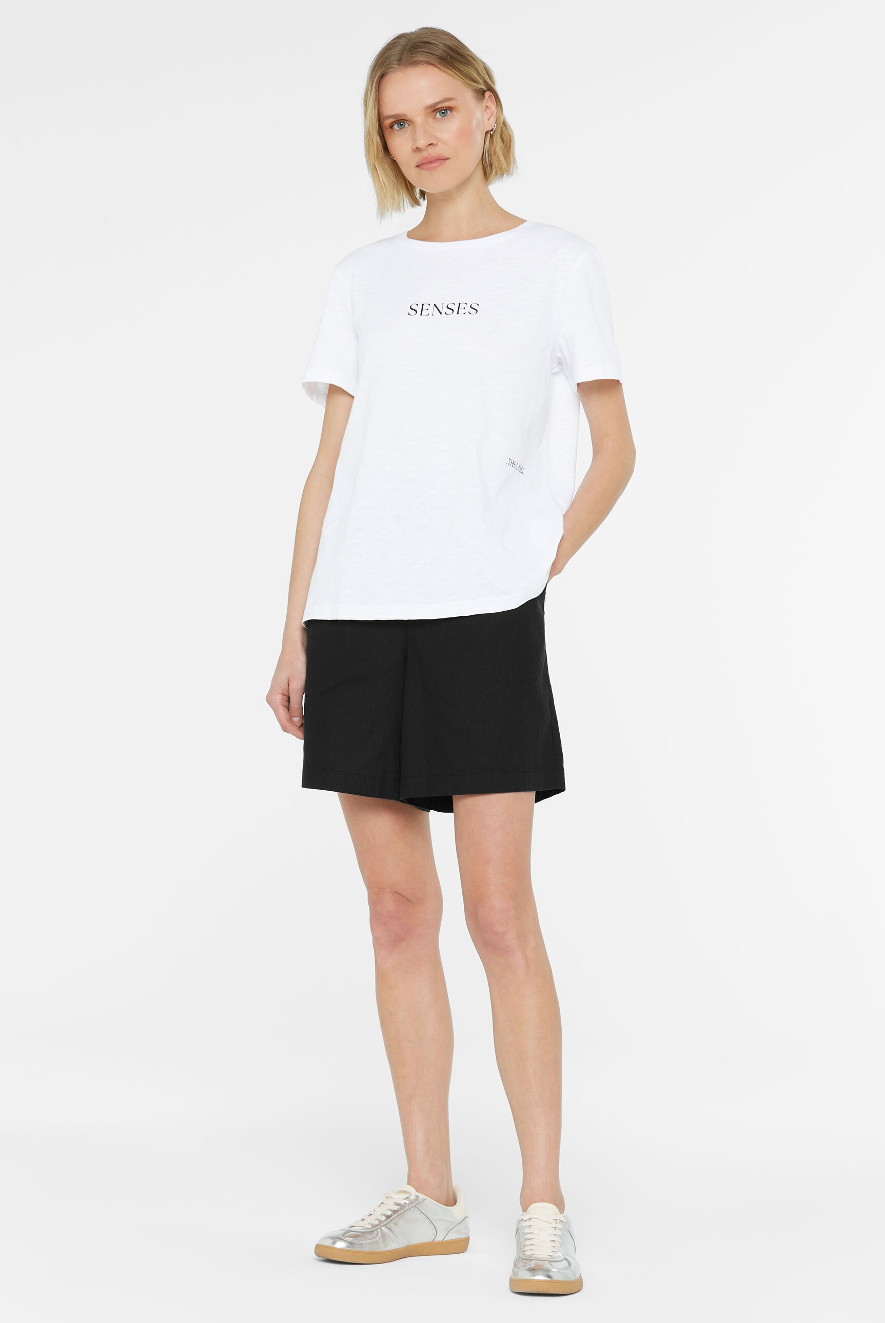 SENSES.THE LABEL Rundhalsshirt aus Baumwolle